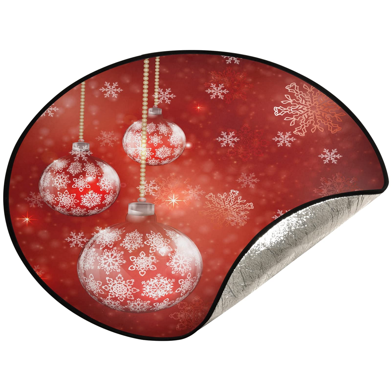 Visesunny Christmas Tree Mat - Waterproof Floor Protector for Holiday Decor