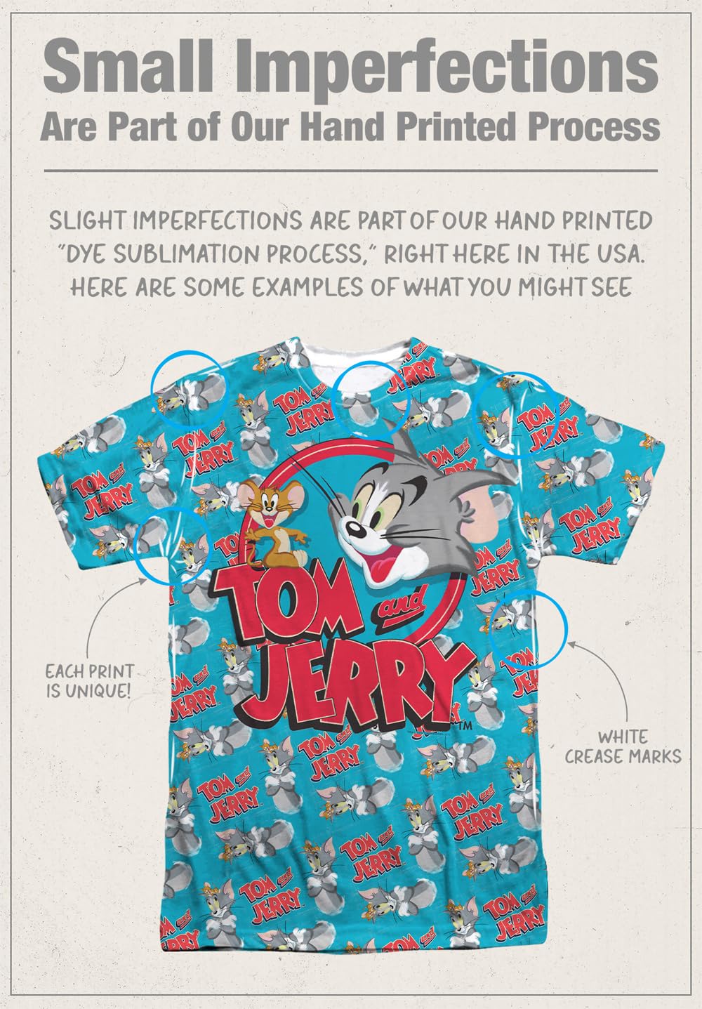 Tom and Jerry Double Trouble Front & Back Print Unisex Sublimated T-Shirt for Men & Women - Perfect for Casual Wear, Cosplay, and Gift Giving