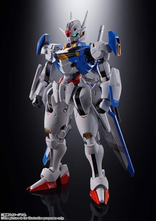 Bandai Chogokin Mobile Suit Gundam: The Witch from Mercury Gundam XVX-016 Aerial Action Figure - Premium Collectible Model Kit for Anime Fans & Gundam Enthusiasts - Perfect for Display, Photography & Role Play Scenes