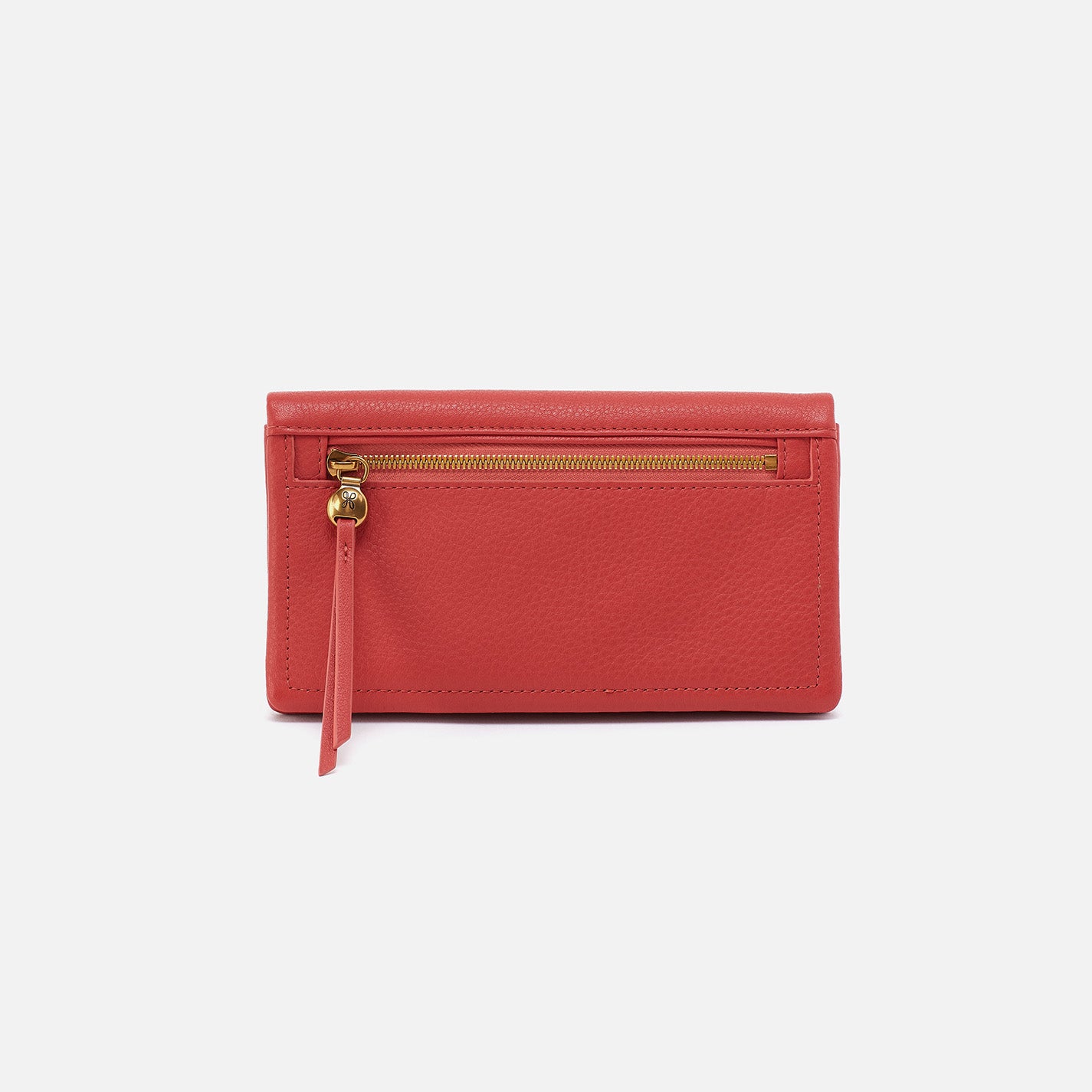 Premium Pebbled Leather Lumen Continental Wallet for Men - Stylish Red Clay Color - Perfect for Everyday Use, Travel & Business