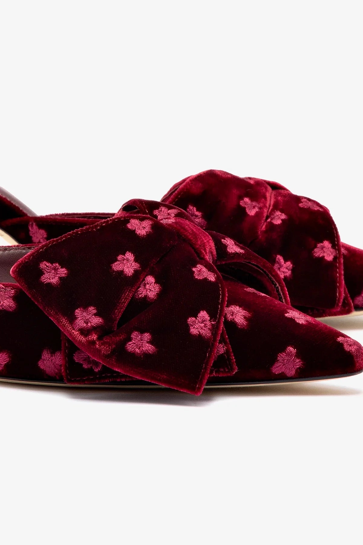 Mini Elle Pump In Wine Velvet - Women's Comfortable Low Heel Dress Shoes for Work, Party & Wedding - Perfect for Office, Cocktail Events & Formal Occasions