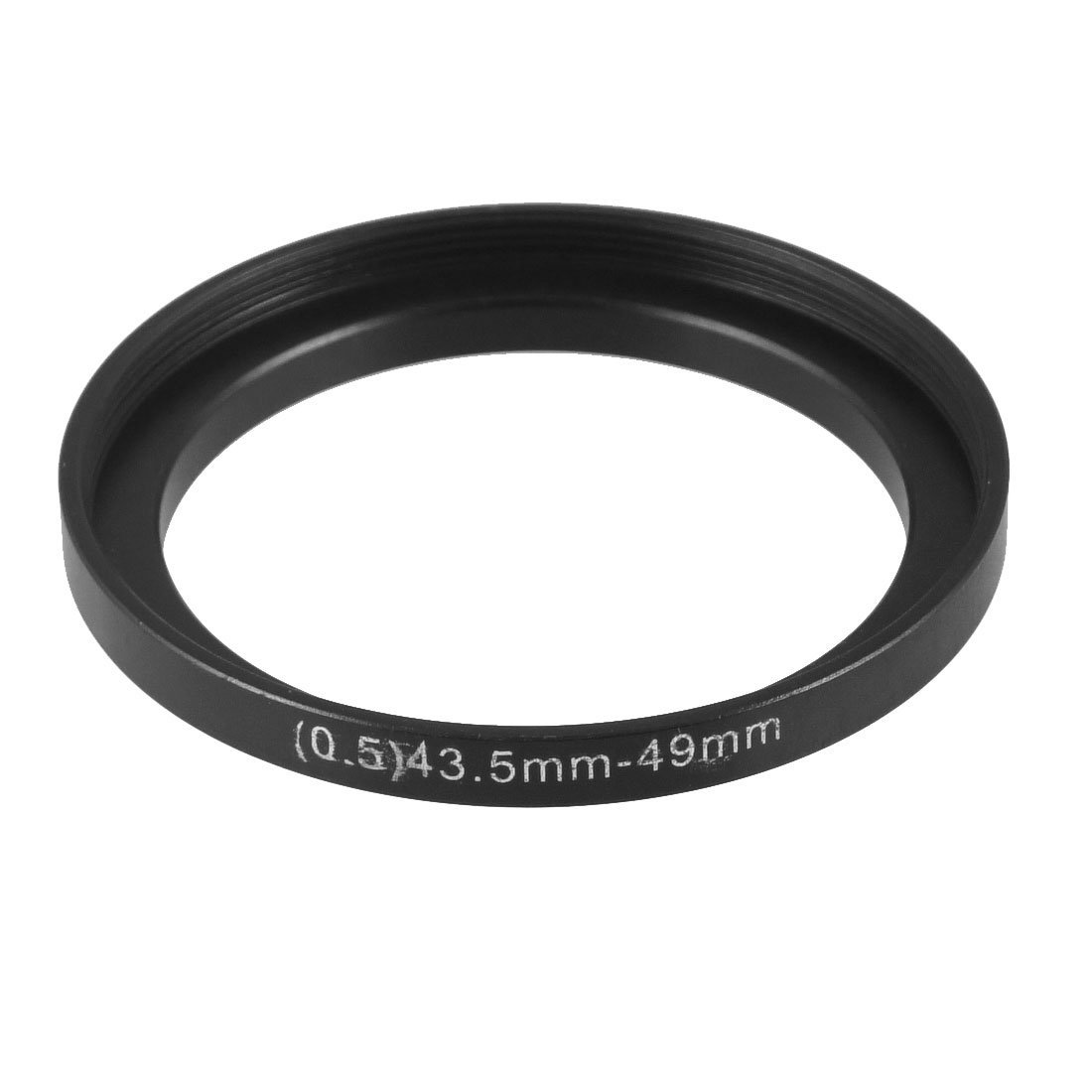 43.5mm to 49mm Metal Step Up Filter Ring Adapter - Anodized Aluminum Camera Lens Converter for DSLR/Mirrorless Attachments - Perfect for Macro Photography & Lens Protection (Black)