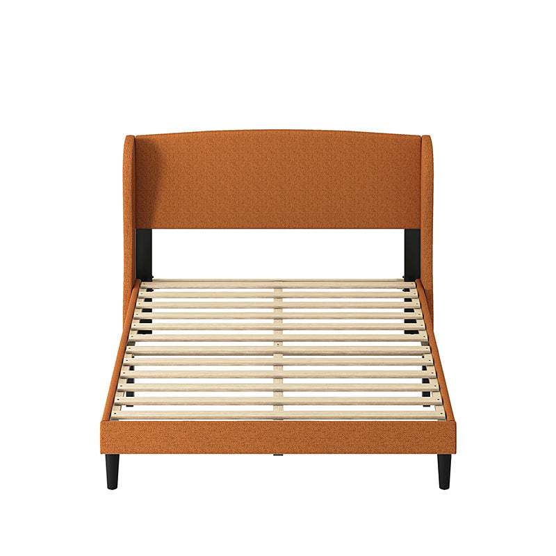 Baotist Upholstered Wingback Platform Bed Frame - Queen Size Modern Bedroom Furniture for Master Bedroom, Guest Room & Apartment