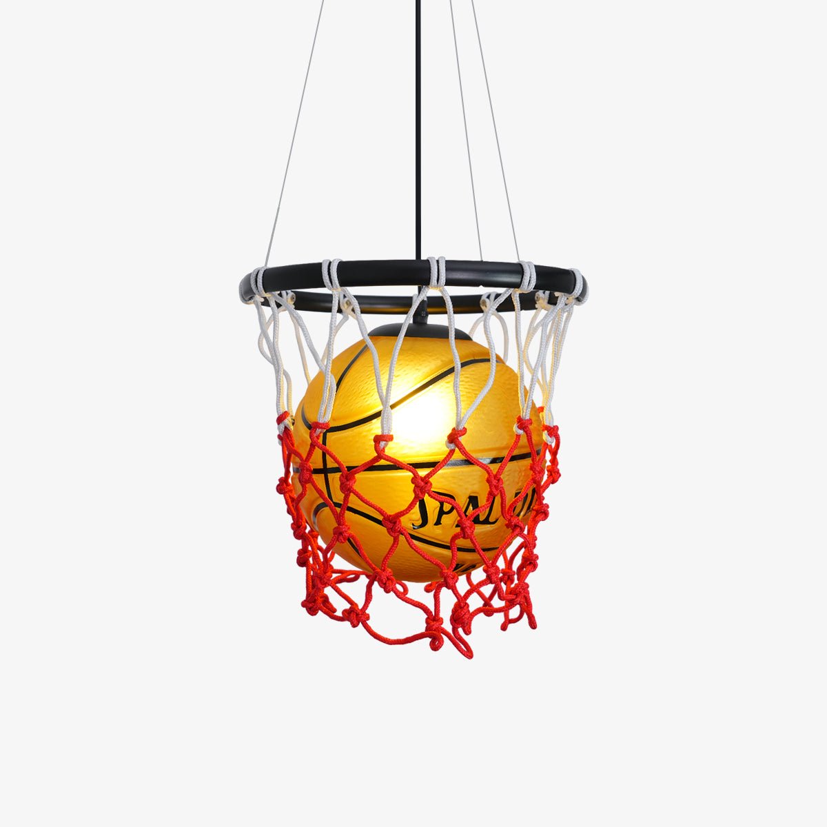 Modern Basketball Pendant Light Fixture - Adjustable Hanging Sports Theme Ceiling Lamp for Bedroom, Game Room & Man Cave Decor - Perfect for Basketball Fans and Sports-Themed Interior Design