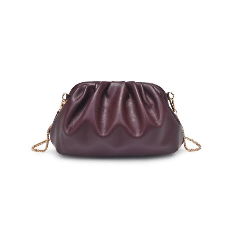 Stylish Carey Studded Clutch Purse for Women - Elegant Wine Red Evening Bag - Perfect for Parties, Weddings & Special Occasions