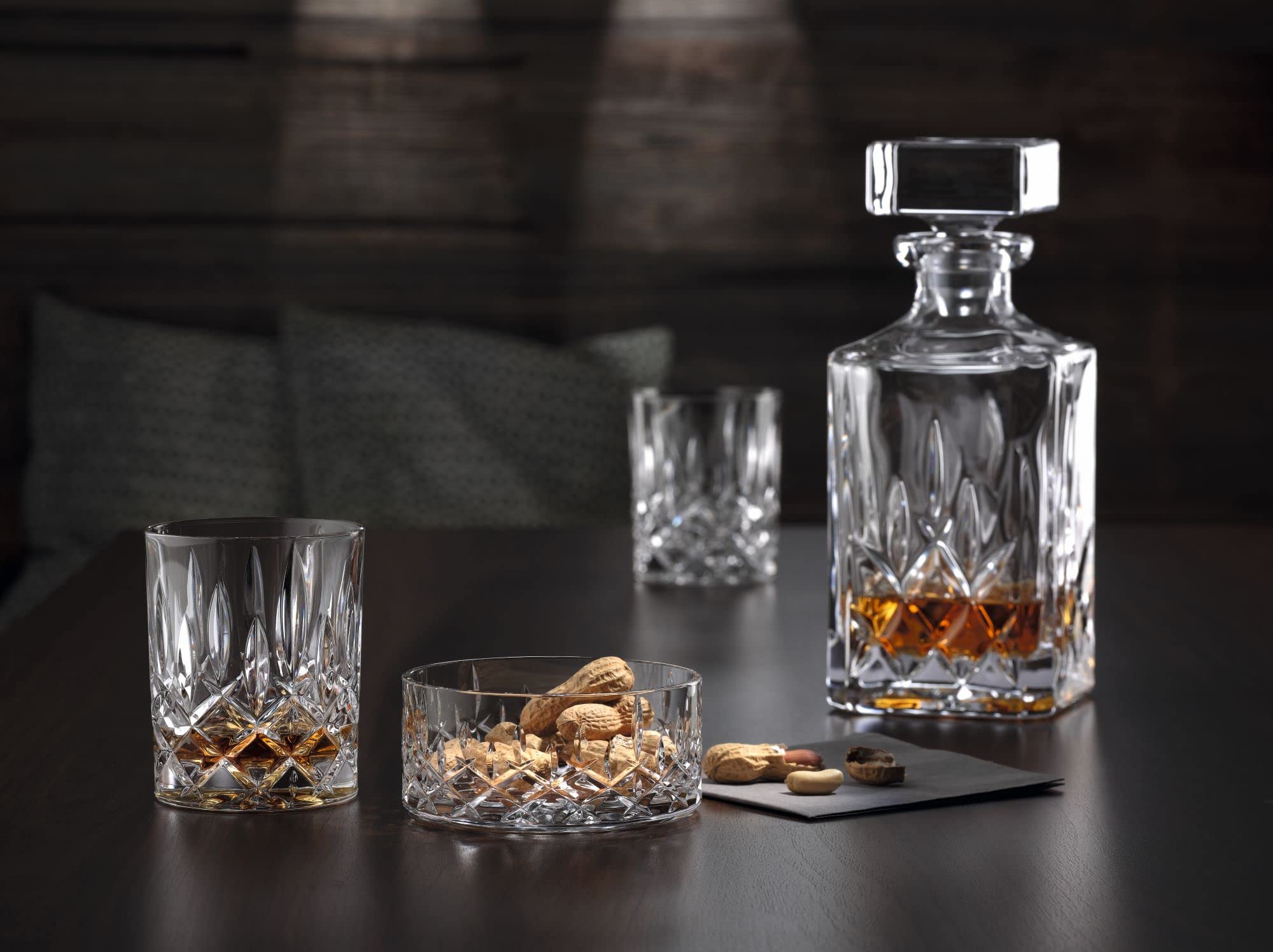 Nachtmann Noblesse Collection Whiskey Glasses - Set of 4 Crystal Clear 10-Oz Tumblers for Scotch, Bourbon, Cocktails & Liquor | Dishwasher Safe | Perfect for Home Bar, Dinner Parties & Gifts