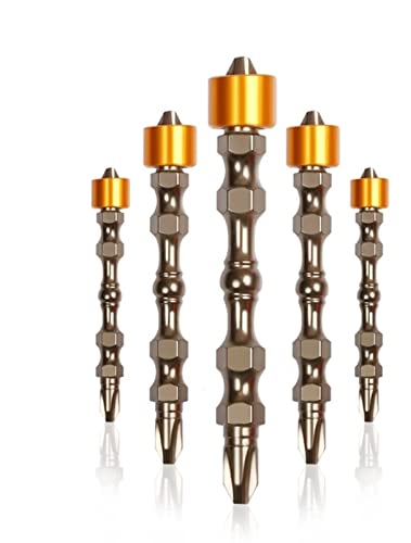 5PCS 65mm Screwdriver Bit Set - Alloy Steel Magnetic Double Head 1/4
