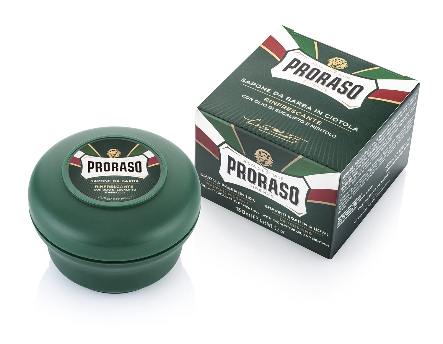 Proraso Shaving Soap for Men - Refreshing Eucalyptus & Menthol Shaving Cream - Classic Italian Barber Shop Formula - Perfect for Sensitive Skin & Close Shaves - Ideal for Daily Grooming & Beard Care Routine