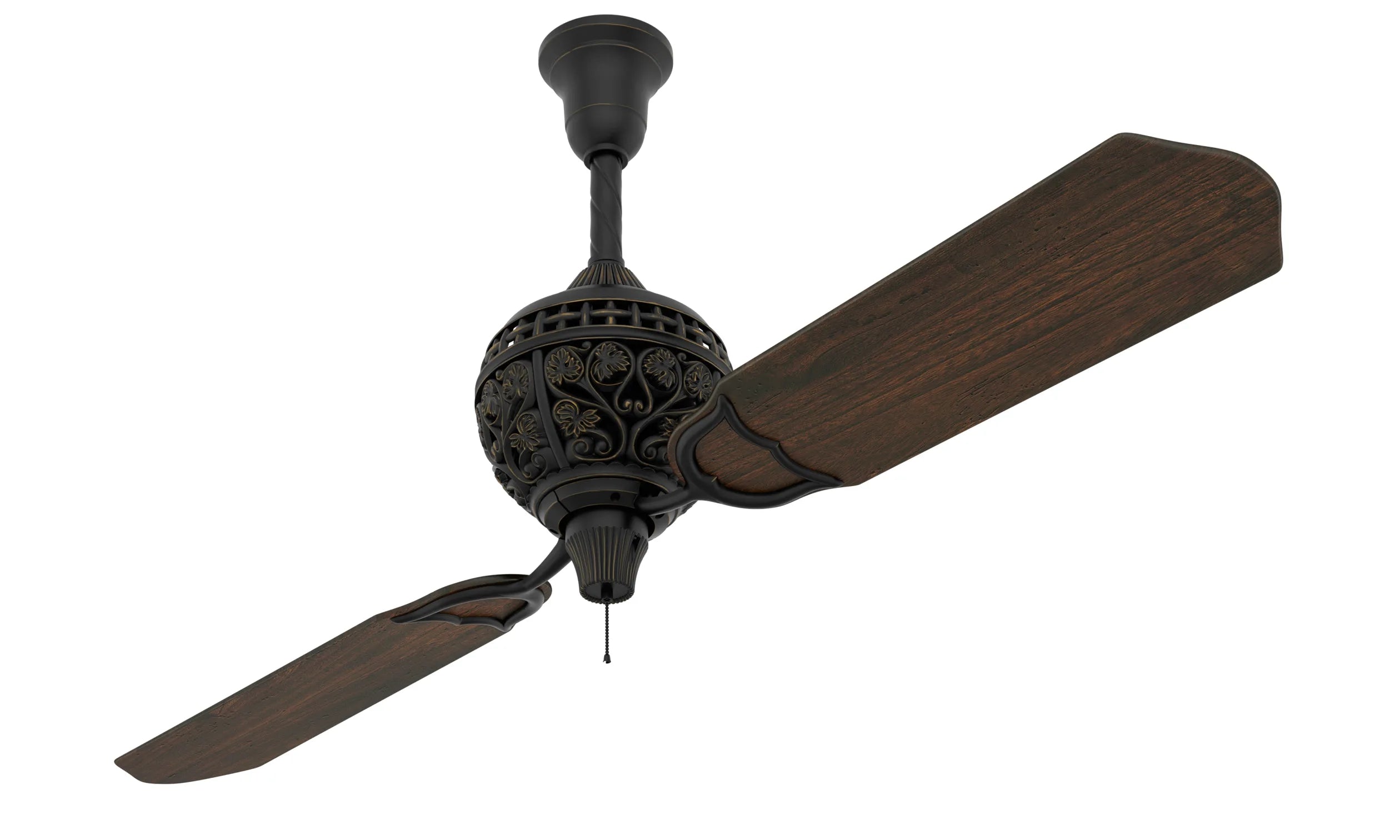 Hunter 60 Inch 1886 Limited Edition Ceiling Fan - Midas Black/Distressed Dark Cherry Basswood Blades - Vintage Industrial Style for Living Room, Bedroom & Patio