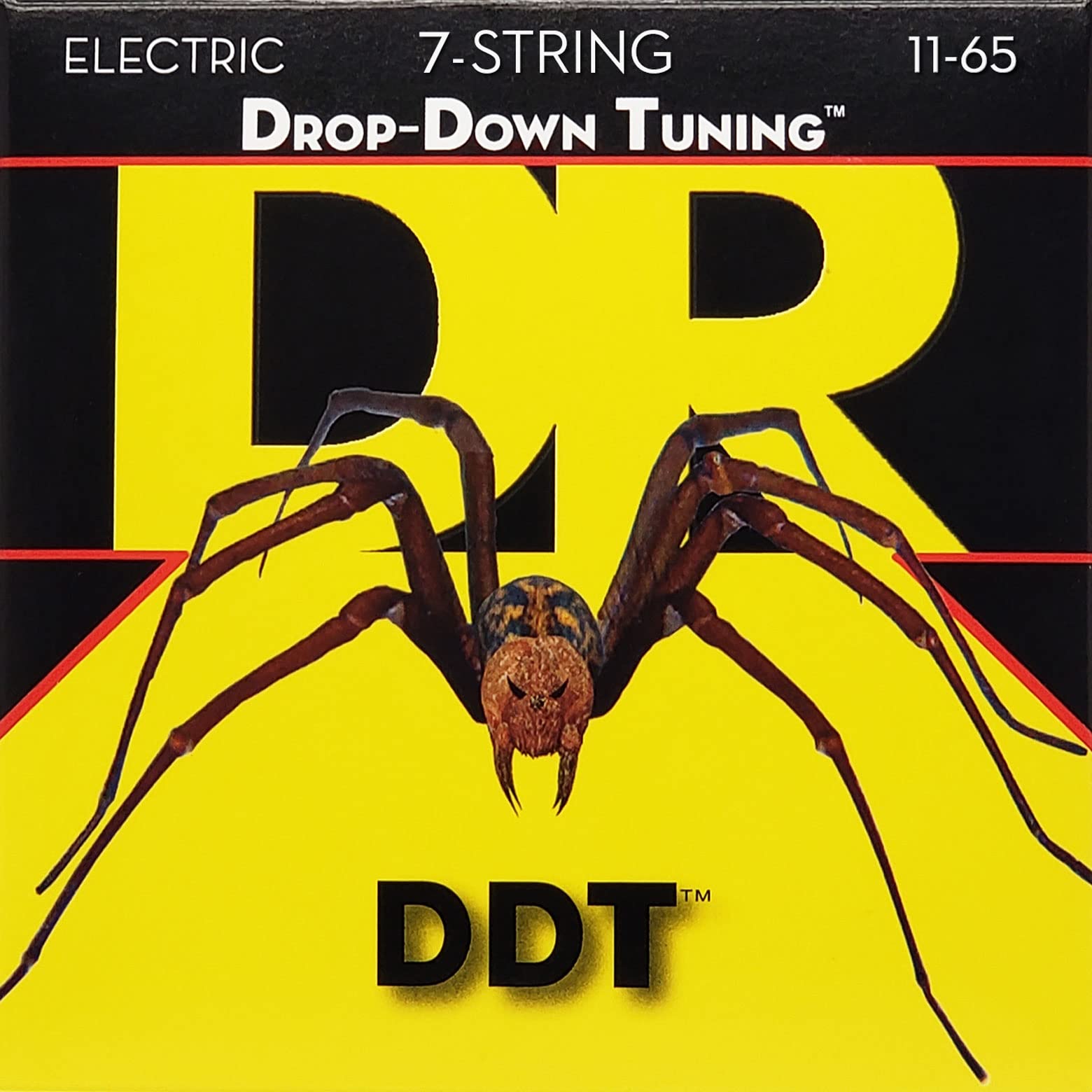 DR Handmade Strings DR DDT Drop Down Tuning 7 String Heavy Gauge Electric Guitar Strings (DDT7-11) - Perfect for Metal, Rock & Extended Range Playing