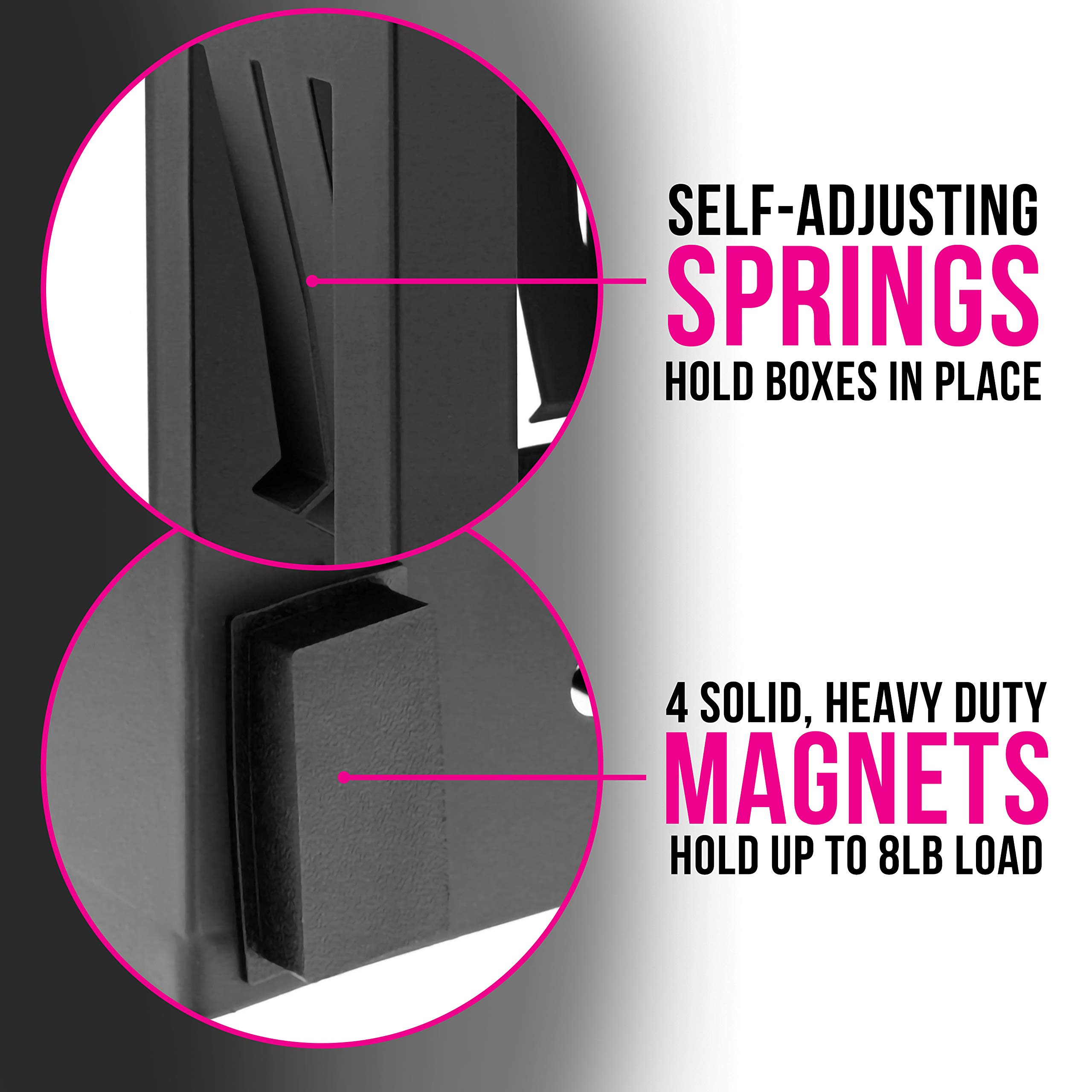 TCP Global Wall Mount Glove Holder (Pack of 6) - Magnetic Latex Glove Dispenser & Tissue Box Organizer - Perfect for Kitchen, Garage, Workshop & Medical Use