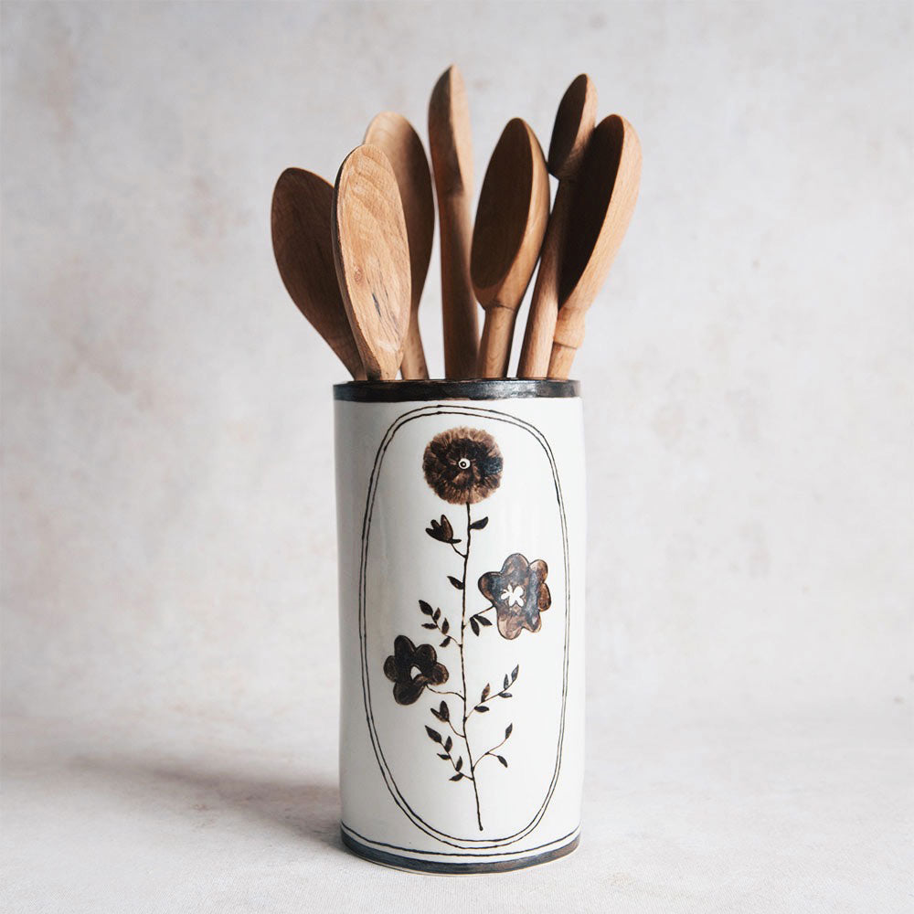Hand Painted Porcelain Posy Vessel - Floral Decorative Vase for Home Decor, Wedding Centerpiece & Gift Idea - Perfect for Living Room, Dining Table & Special Occasions