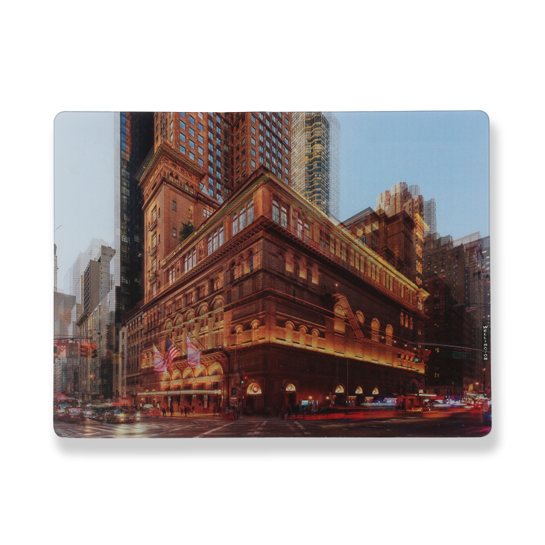Vintage Lenticular Postcard - Carnegie Hall at Night | 3D Holographic Retro Collectible for Home Decor, Gifts & Music Lovers