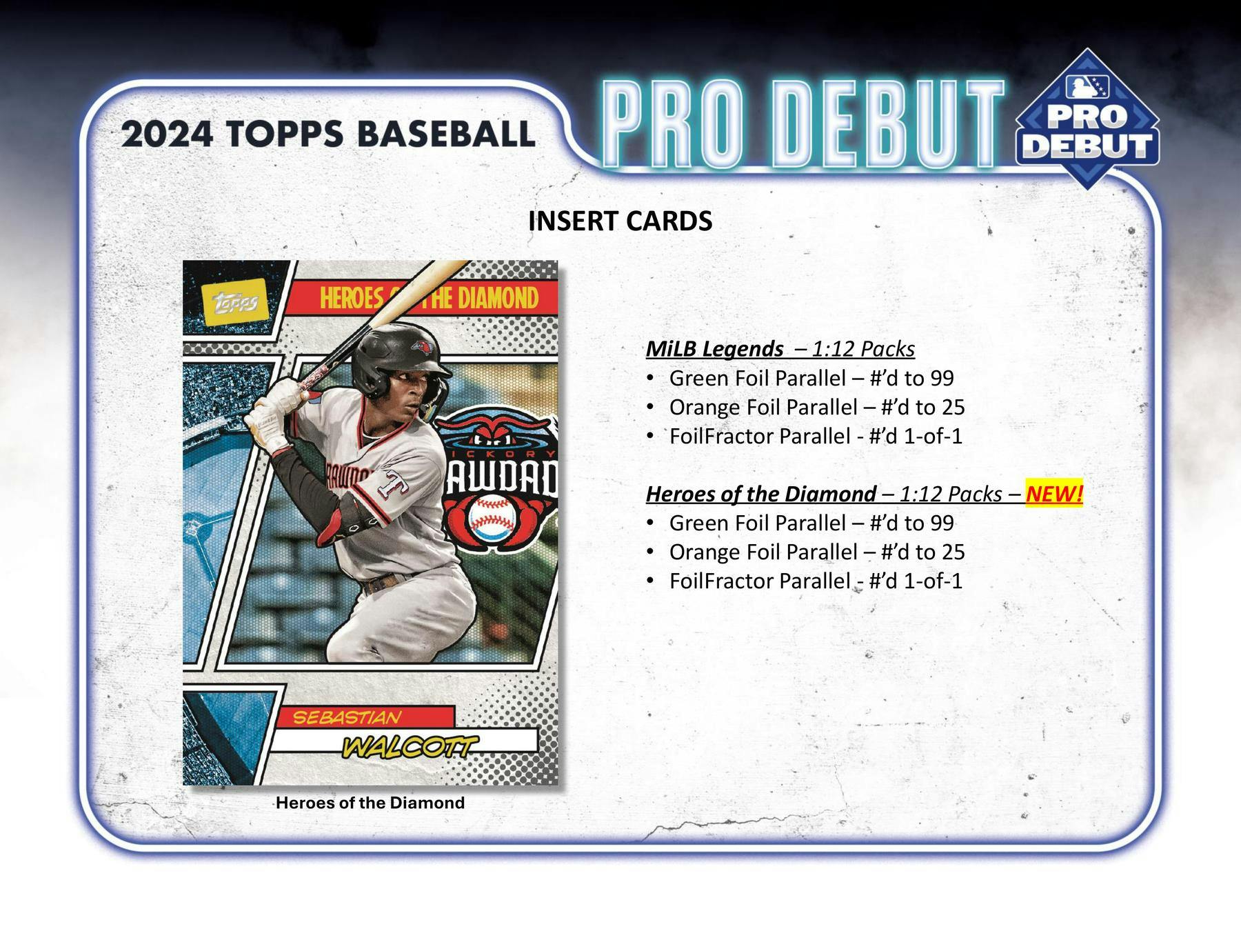 2024 Topps Pro Debut Baseball Hobby Jumbo Box - 24 Packs with Autograph & Relic Cards - Perfect for Collectors & Fantasy Baseball Fans (MLB Prospects Edition)