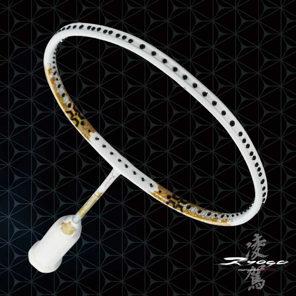 Gosen Ryoga Mugen Badminton Racket - Professional White Shuttlecock Racquet for Advanced Players | Perfect for Tournaments & Training Sessions