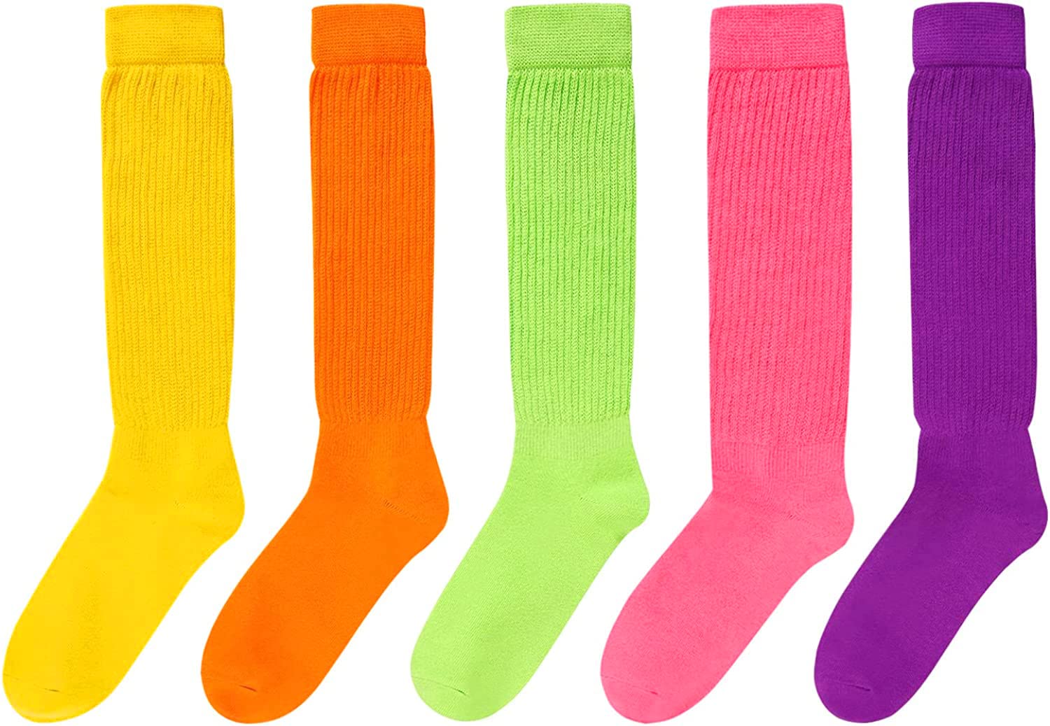 Zmart Women's Slouchy Knee High Socks - 4-5 Pairs Soft Comfortable Socks for Casual Wear, Outfits & Lounge