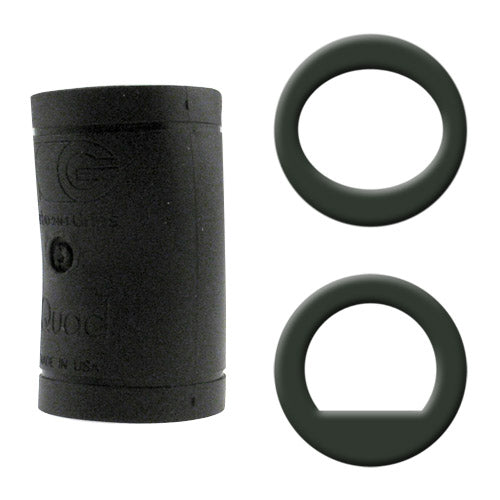 Turbo Quad Classic Finger Grips - Black Power Lift Oval Design for Weightlifting, Gym Training & CrossFit - Improve Grip Strength & Performance
