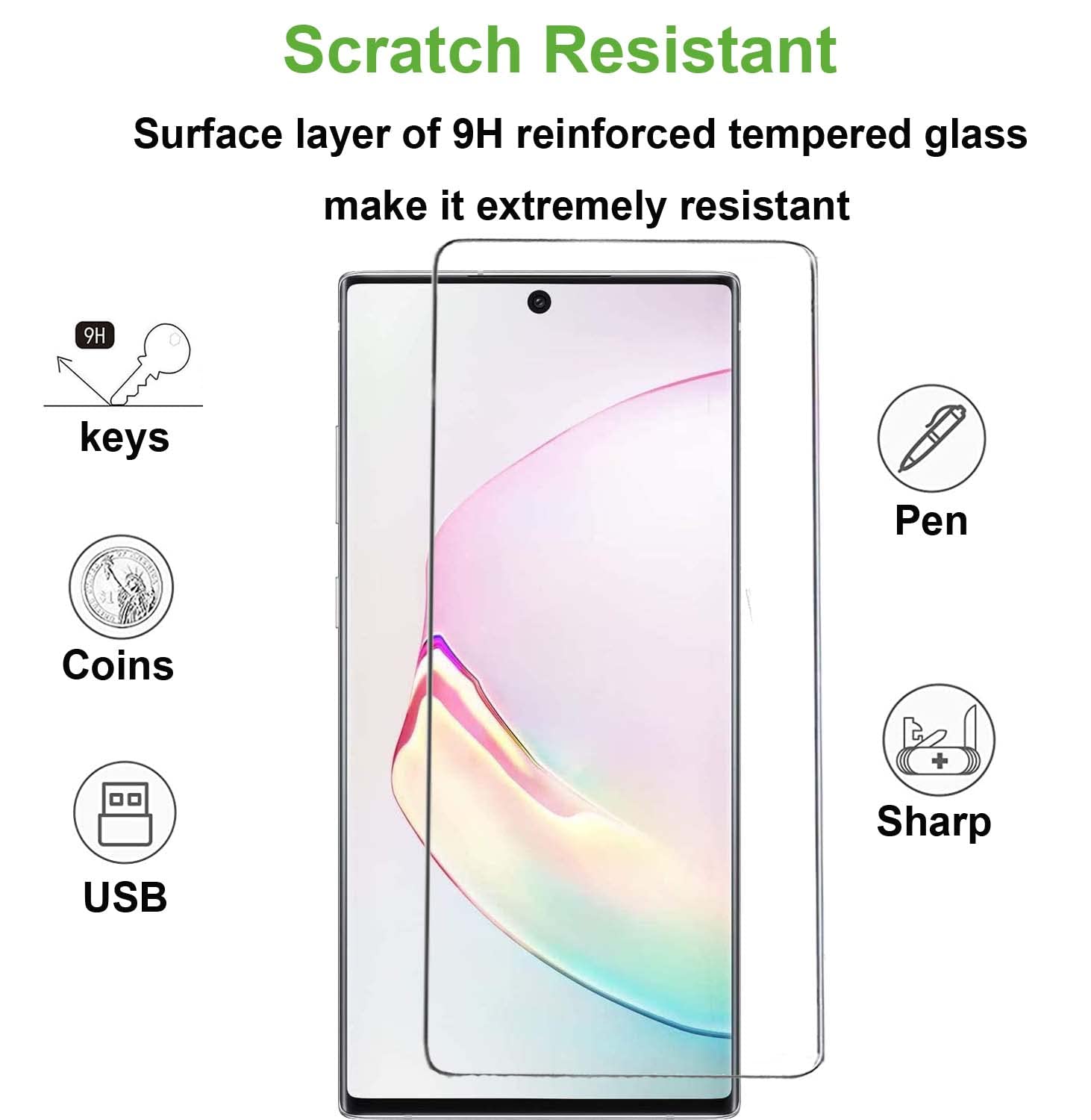 3-Pack Tempered Glass Screen Protector for Samsung Galaxy Note 10 Plus - 9H Hardness, Anti-Scratch, Bubble-Free - Perfect for Work & Travel