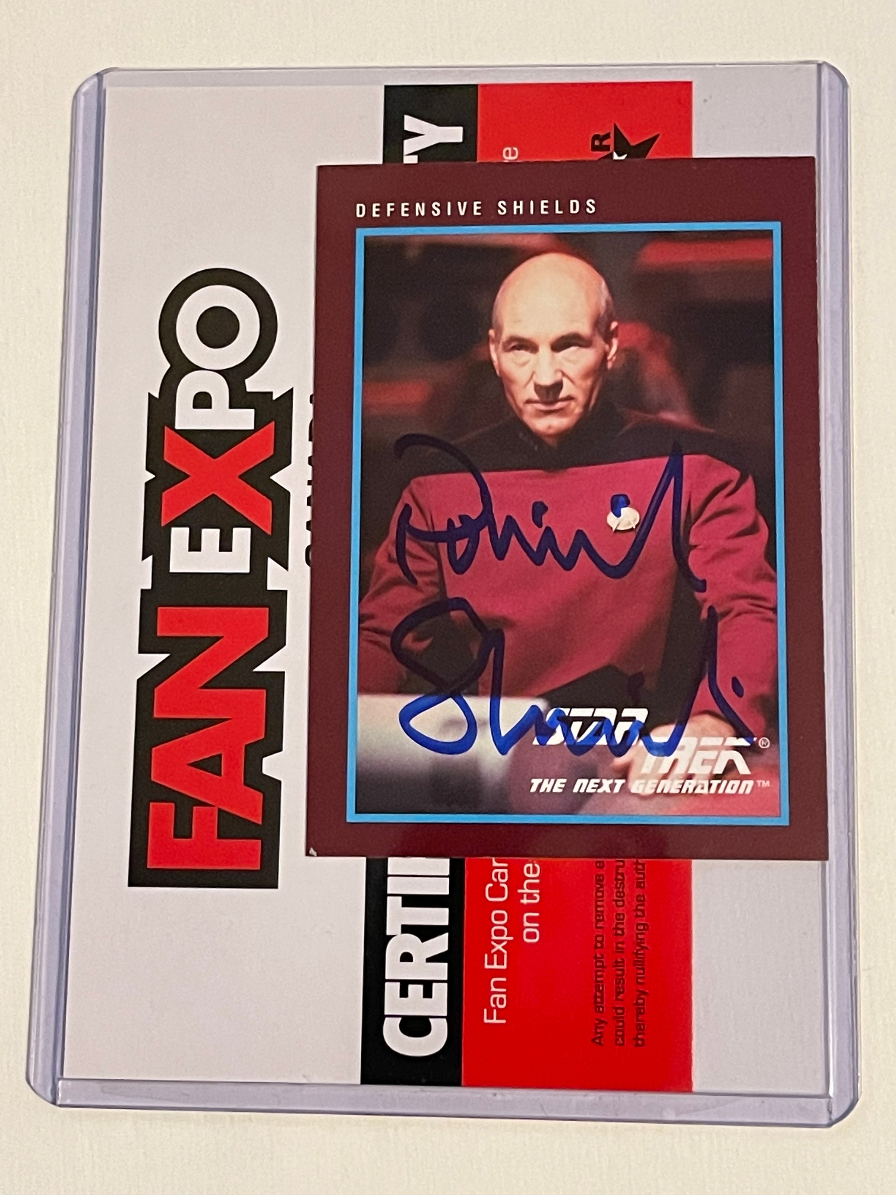 Star Trek Patrick Stewart Autographed Trading Card with Fanexpo COA & Hologram - Rare Collectible for Sci-Fi Fans & Memorabilia Collectors - Perfect for Display, Gifts, and Trekkie Collections