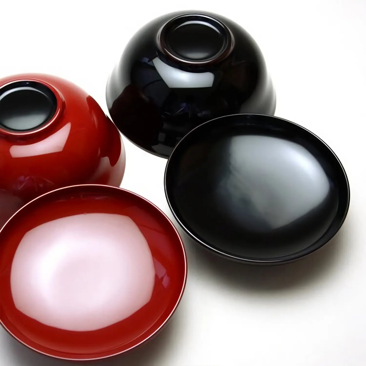Premium Echizen Shikki Synthetic Resin Couple Bowls Set - Gold & Silver Japanese Style Tableware for Romantic Dinners & Home Decor