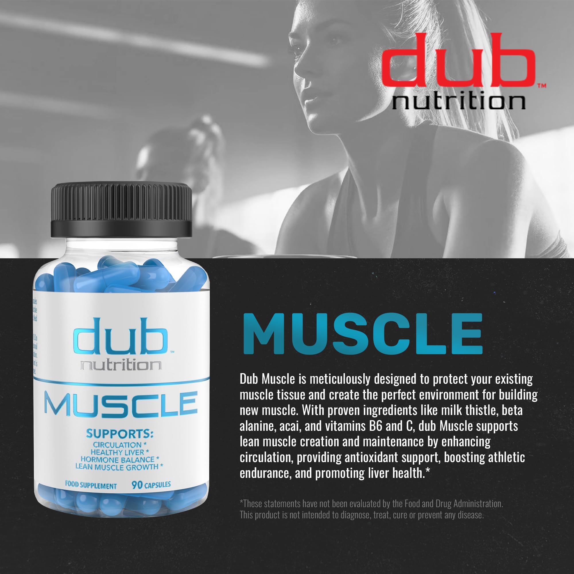 Premium Muscle Recovery Supplement with Milk Thistle, Beta Alanine & Acai - Vitamin B6 & C for Strength & Wellness - 90 Capsules - Post-Workout & Athletic Performance Support