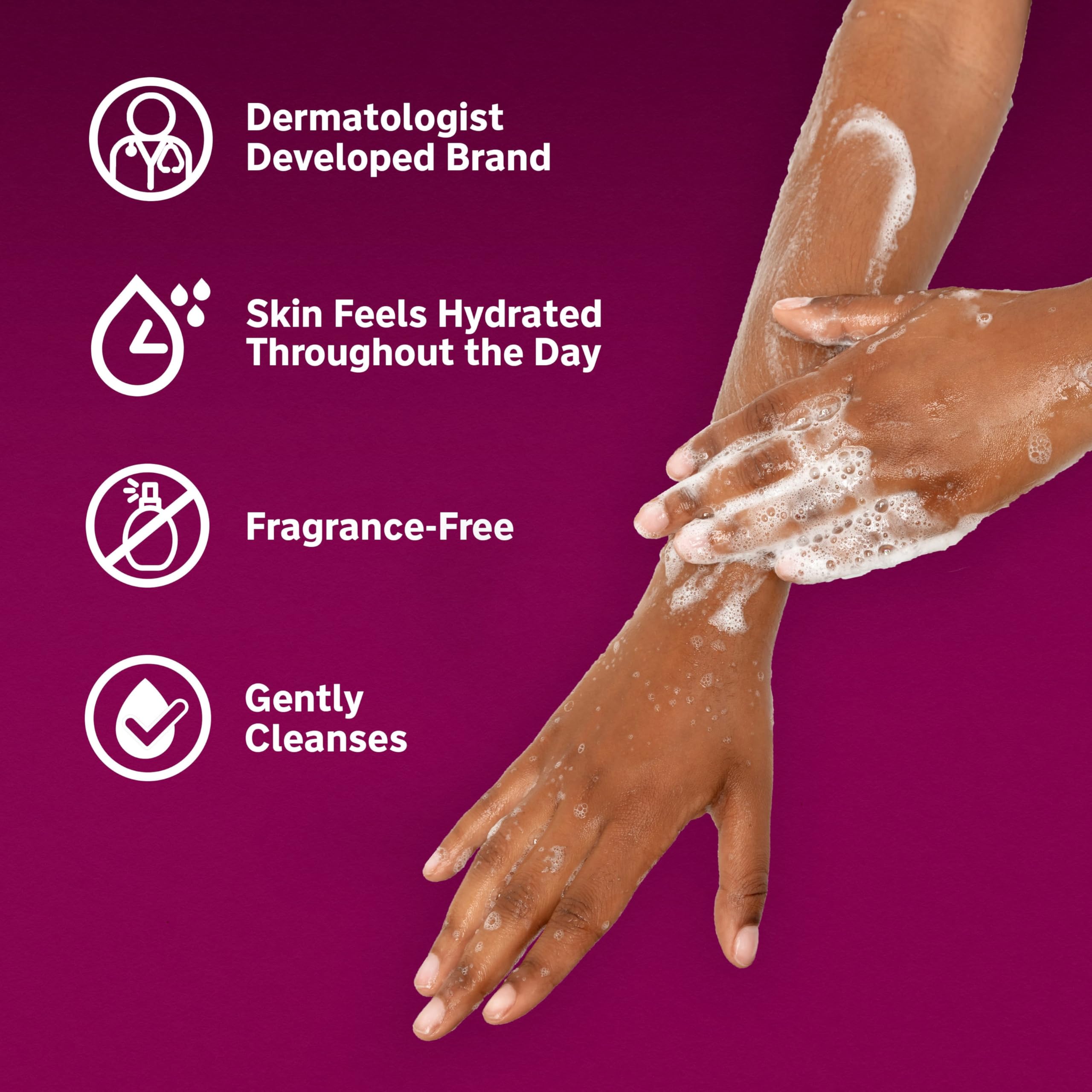 Lubriderm Advanced Therapy Body Wash - Unscented Nourishing Cleanser with Pro-Ceramide, Vitamin E & B5 for Dry, Itchy Skin Relief | Fragrance-Free, Hypoallergenic Formula | 16 fl oz | Perfect for Sensitive Skin & Daily Moisturizing Care