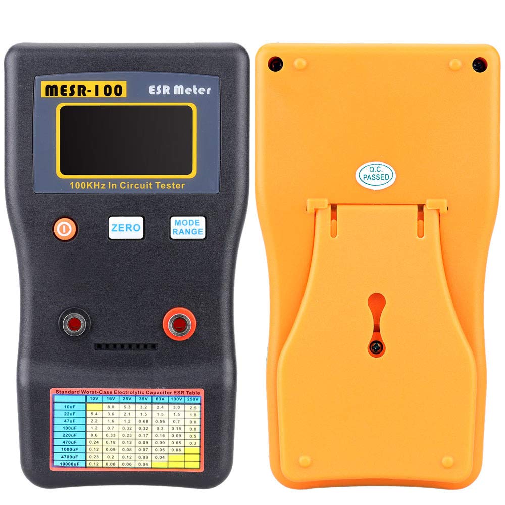 MESR-100 Digital Capacitor ESR Meter - High Precision Capacitance & Internal Resistance Tester (0.001-100Ω) - Perfect for Electronics Repair, DIY Projects & Circuit Board Testing