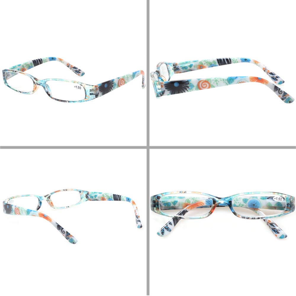 Kerecsen Women's Reading Glasses 4 Pairs - Fashion Spring Hinge Readers for Women - Lightweight & Stylish for Reading, Working, and Computer Use
