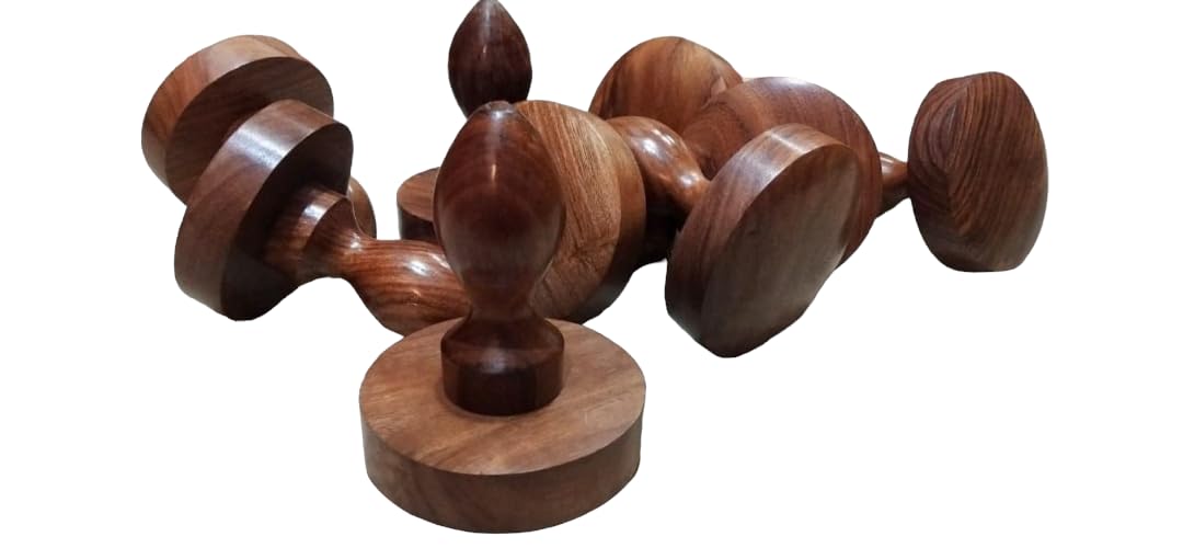 4 Inch Wooden Roti Press - Traditional Indian Chapati Maker, Dosa & Khakhra Press, Handcrafted Wooden Paratha Sekhni for Authentic Flatbreads - Perfect for Home Cooking, Restaurants & Indian Cuisine Lovers
