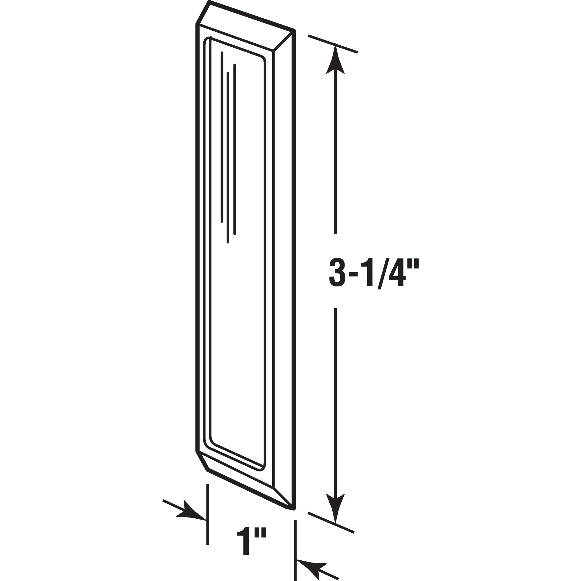 Prime-Line MP2550 Self-Adhesive Window Finger Pulls - Black Plastic (4 Pack) - Easy Installation for Sliding Windows, Shower Doors & Cabinet Doors