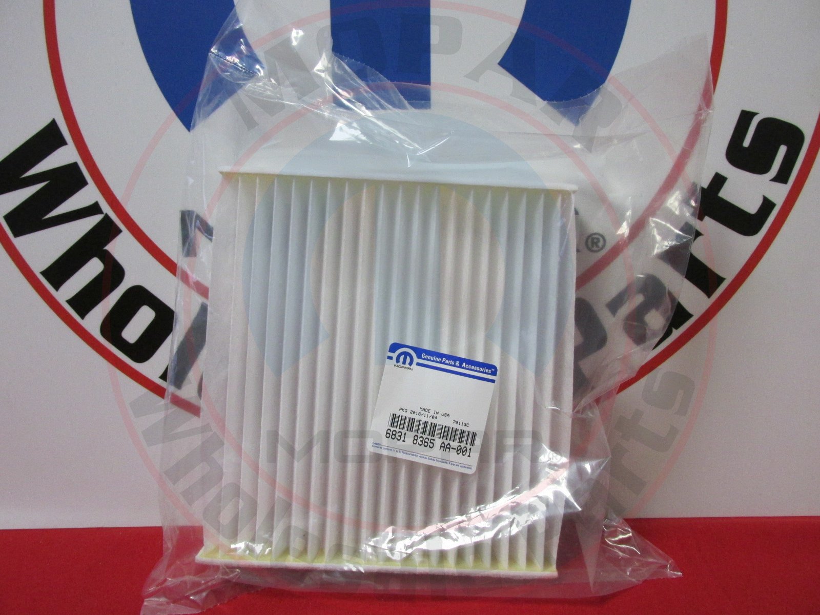Mopar 68318365AA Cabin Air Filter - Premium Replacement for Cleaner Air Inside Your Car - Ideal for Daily Commutes & Long Road Trips
