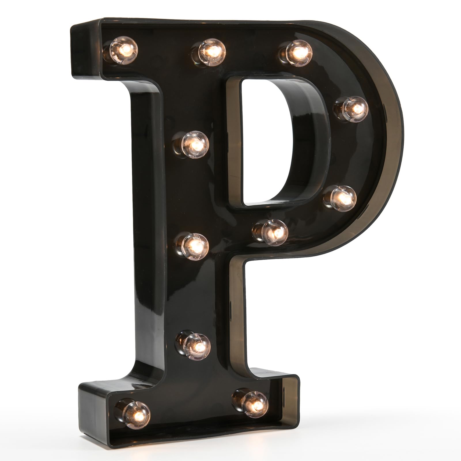 LED Marquee Letter Lights - Black Alphabet & Number Signs for Home, Bar, Party Decor - Perfect for Christmas, Birthday, Wedding & Night Light Decorations