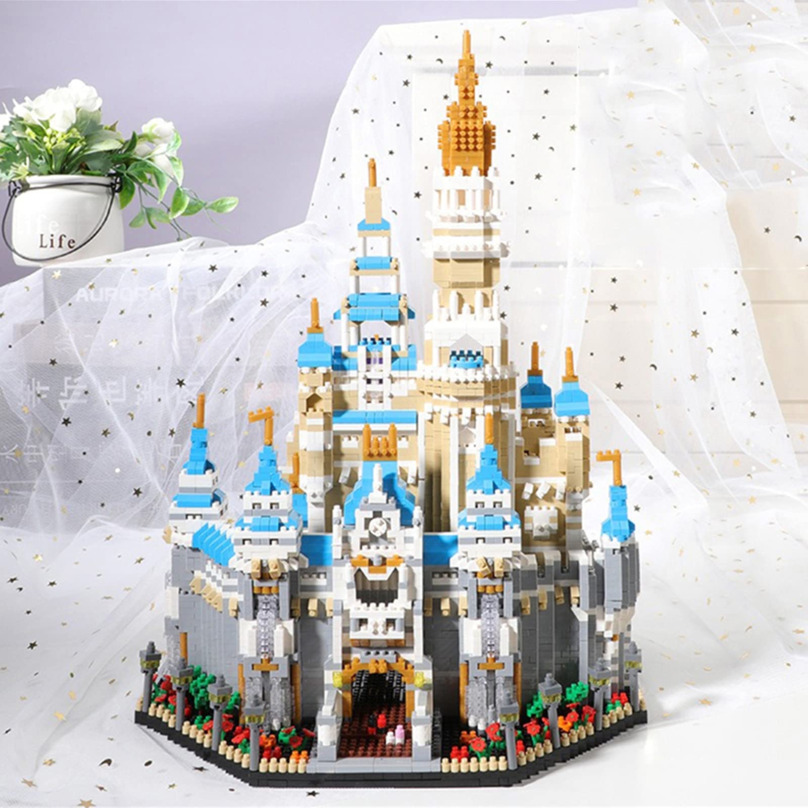 5297Pcs SXPC World Architecture Amusement Park Big Dream Castle DIY Micro Building Blocks Set - Creative STEM Toy for Kids & Adults - Perfect for Birthday Gifts, Home Decoration and Collector's Display