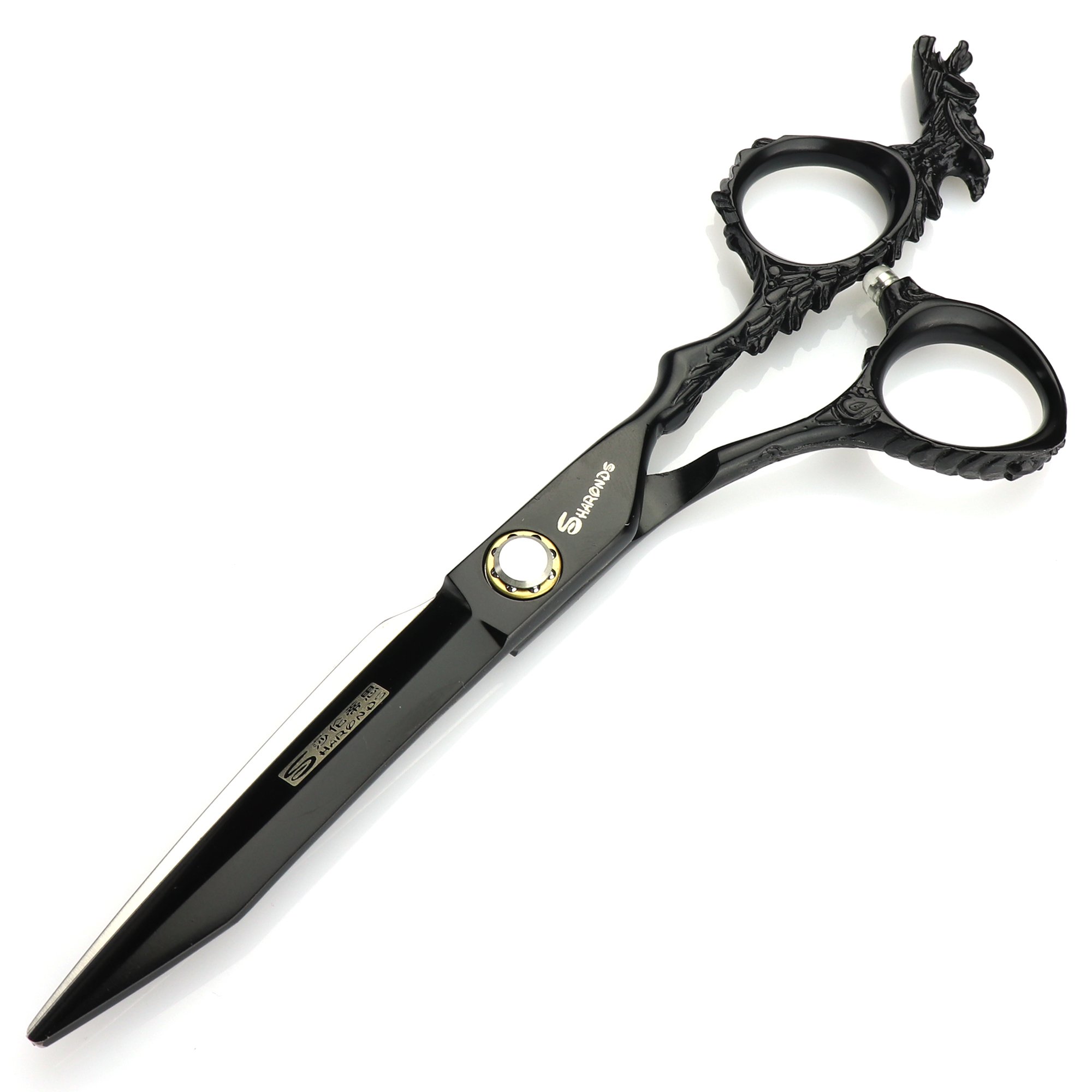 6 Inch Professional Barber Scissors Set - Cool Black Hair Cutting & Thinning Shears for Stylists | Perfect for Salon, Home Haircuts & Styling
