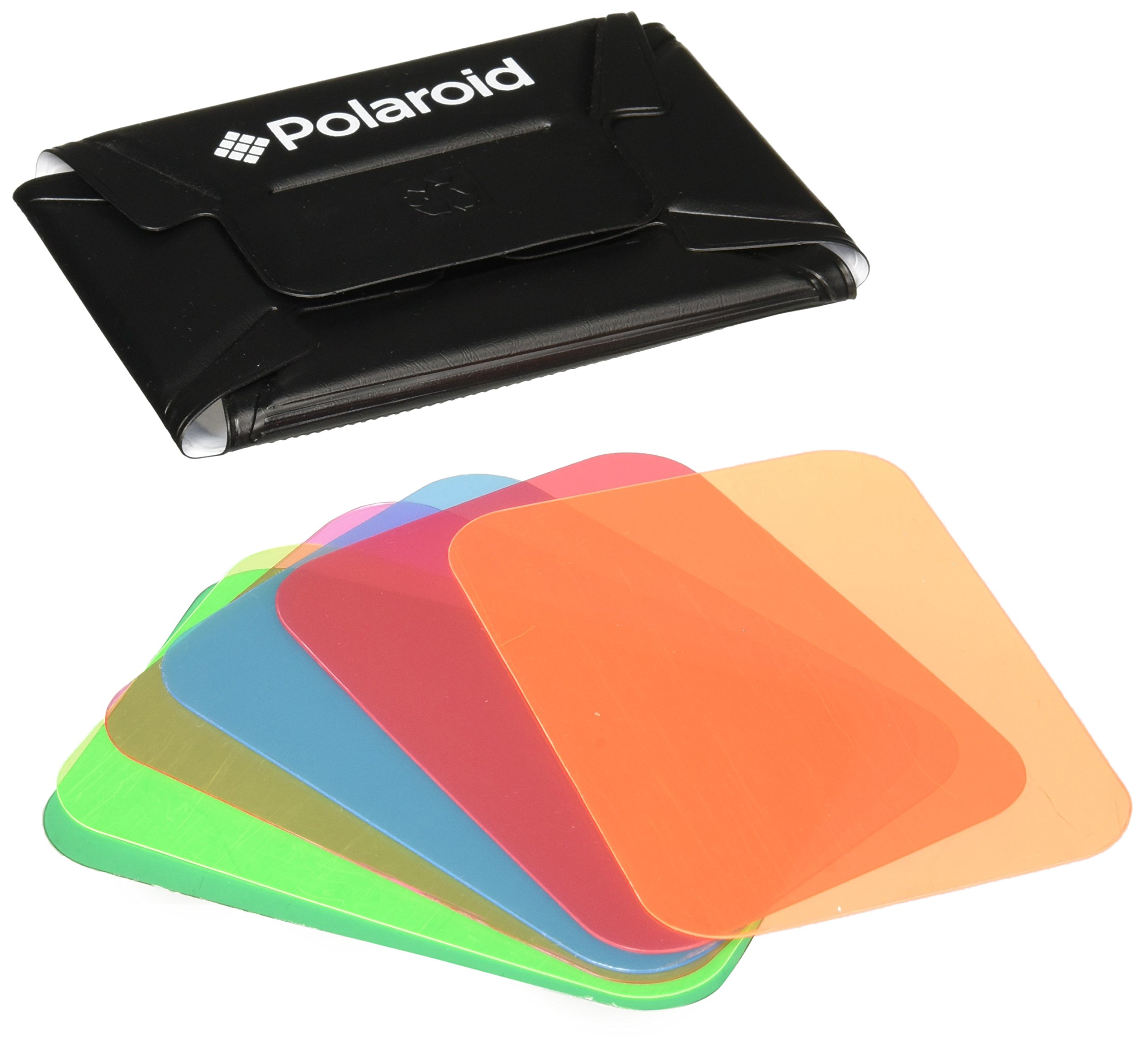 Polaroid Universal Gel Soft Box Diffuser with 6 Color Gels (Blue, Red, Green, Amber, Yellow, Pink) - Compatible with Canon EOS, Nikon, Olympus, Pentax, Sony, Sigma & Other Flash Units - Perfect for Studio Photography, Portrait Lighting & Creative Effects