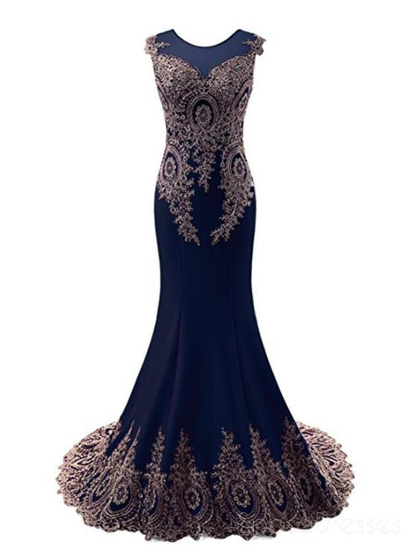 Elegant Blue Lace See-Through Mermaid Evening Gown for Prom & Formal Events - Perfect for Homecoming, Pageants & Special Occasions