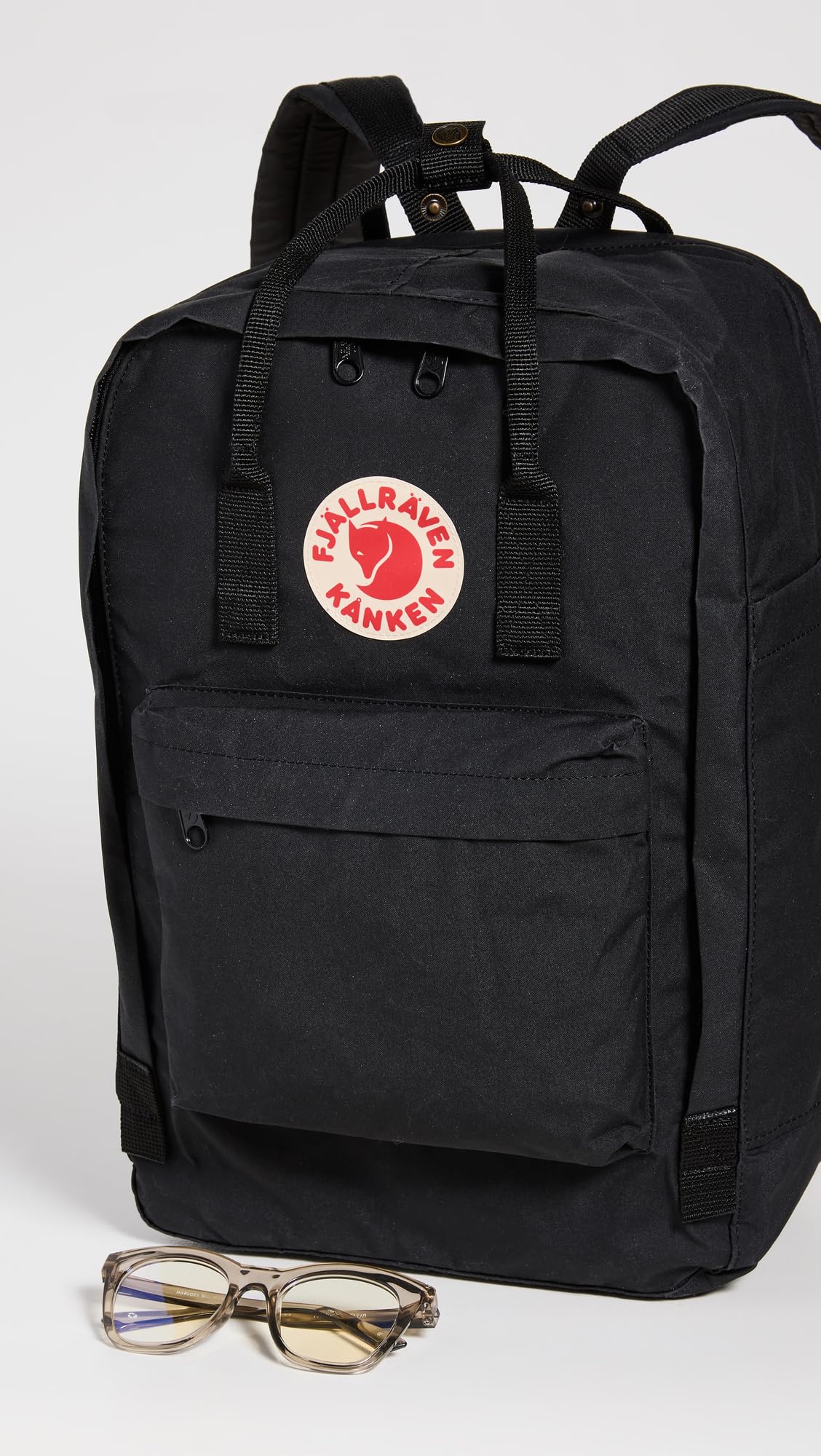 Fjallraven Women's Kanken Laptop Backpack 17 Inch - Lightweight Water-Resistant Daypack for Work, School & Travel - Black One Size Backpack for Women & Girls