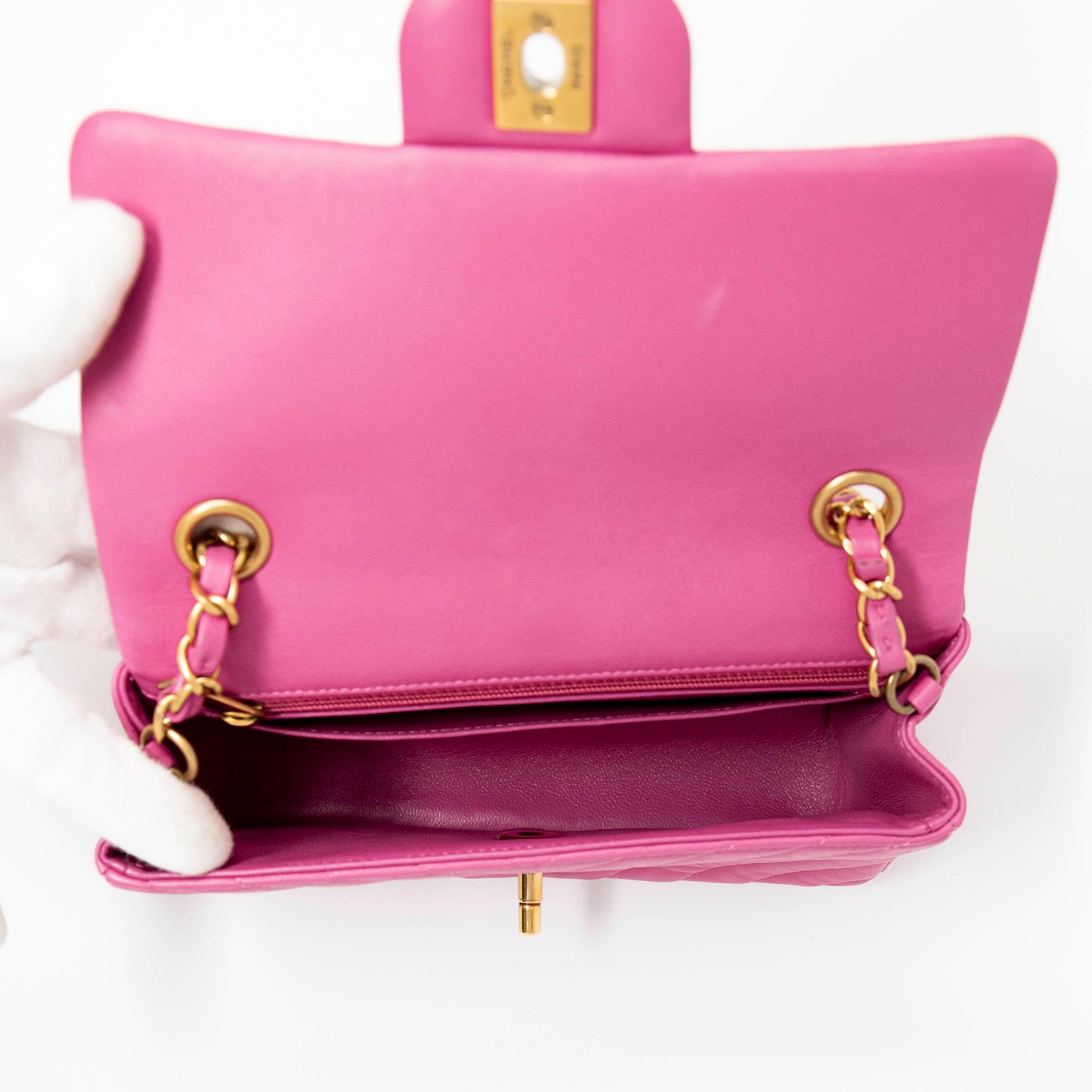 Chanel Pink Chevron Mini Flap Bag - Luxury Quilted Leather Crossbody Purse for Women | Perfect for Parties, Dates & Special Occasions
