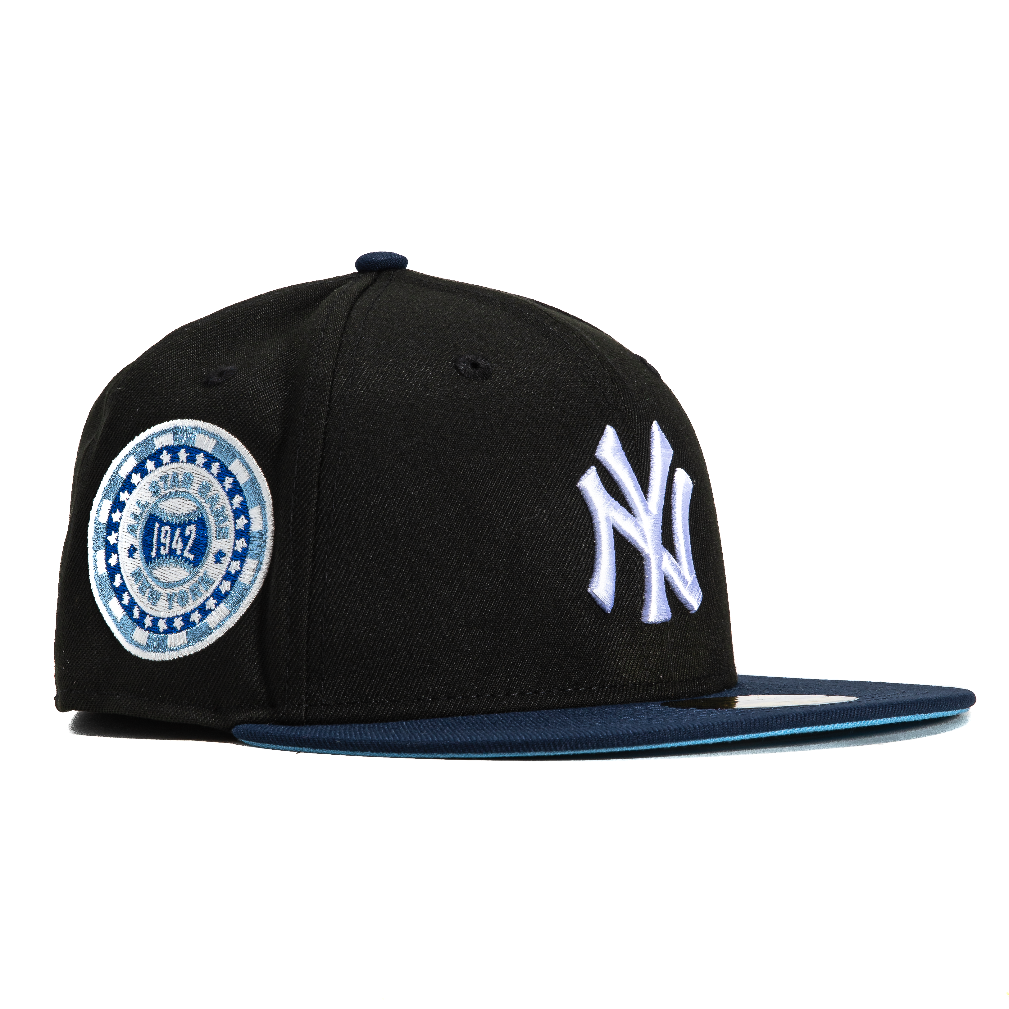 New Era 59Fifty New York Yankees 1942 All Star Game Patch Snapback Hat - Black & Navy Blue Baseball Cap for Men, Women | Official MLB Licensed Yankees Fan Gear for Baseball Games & Streetwear Fashion