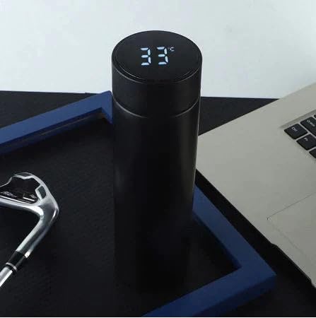 Smart LED Temp Display Insulated Water Bottle 500ml - Gym & Office Hydration