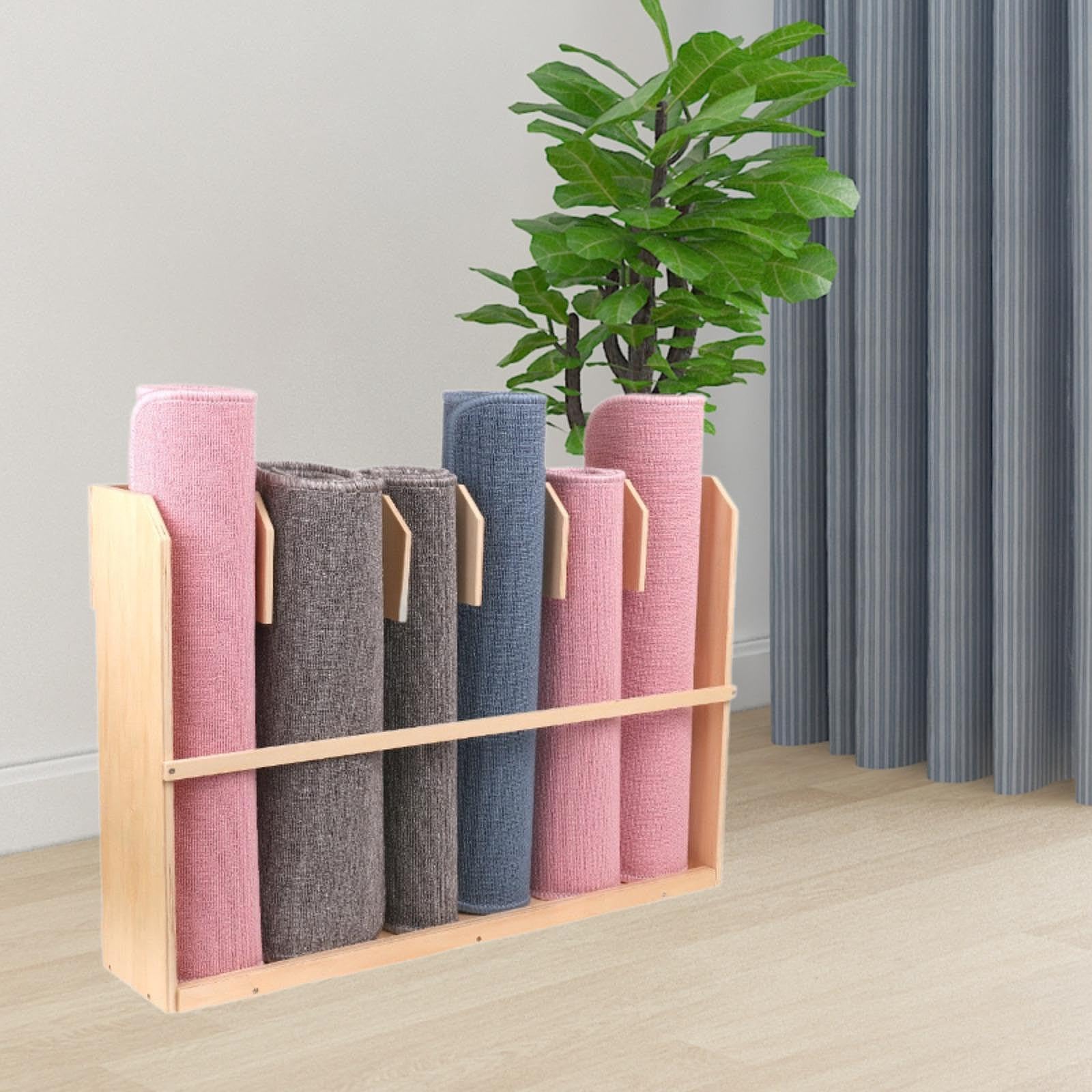 Harayaa Kids' Work Rug Organizer - Toy Storage Rack & Carpet Stand for Playroom, Montessori Classroom, or Home Organization - Practical Children's Shelf for Toys & Learning Mats