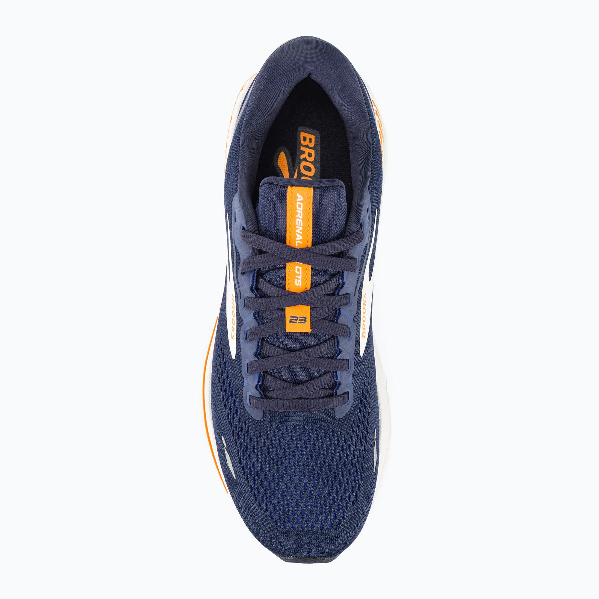 Brooks Men's Adrenaline GTS 23 Running Shoes - 1D486 Peacoat/Ultramarina/Orange - Cushioned Support for Road Running, Jogging & Gym Workouts