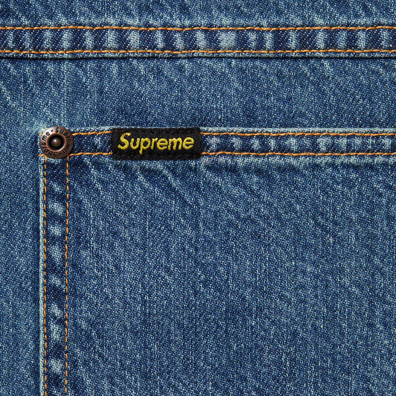 Supreme Denim Painter Shirt for Men - Indigo Blue Workwear Shirt with Button Front & Chest Pocket - Perfect for Painting, Construction & Outdoor Activities