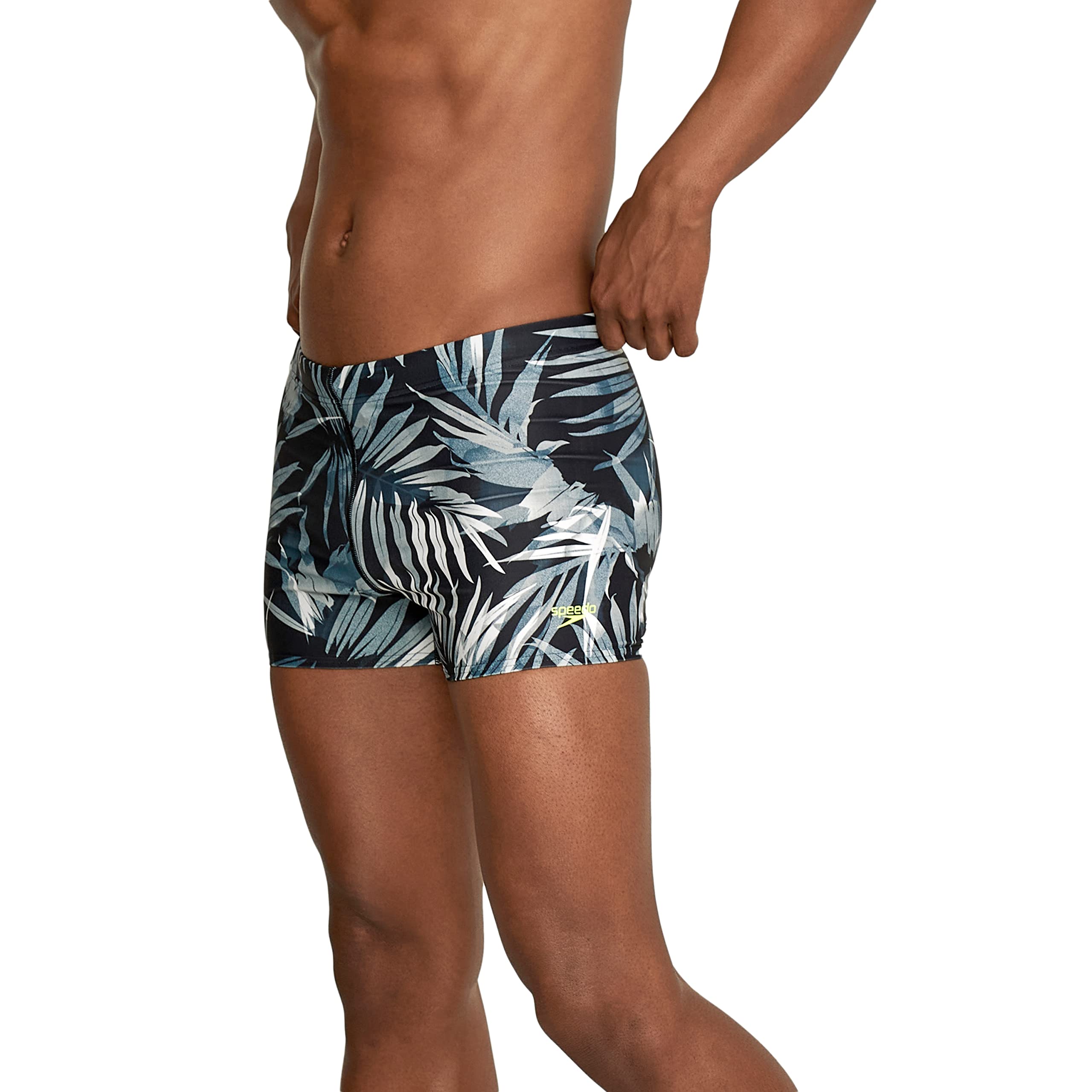 Speedo Men's Swim Trunks - Quick Dry Square Leg Printed Swim Shorts for Beach, Pool & Water Sports