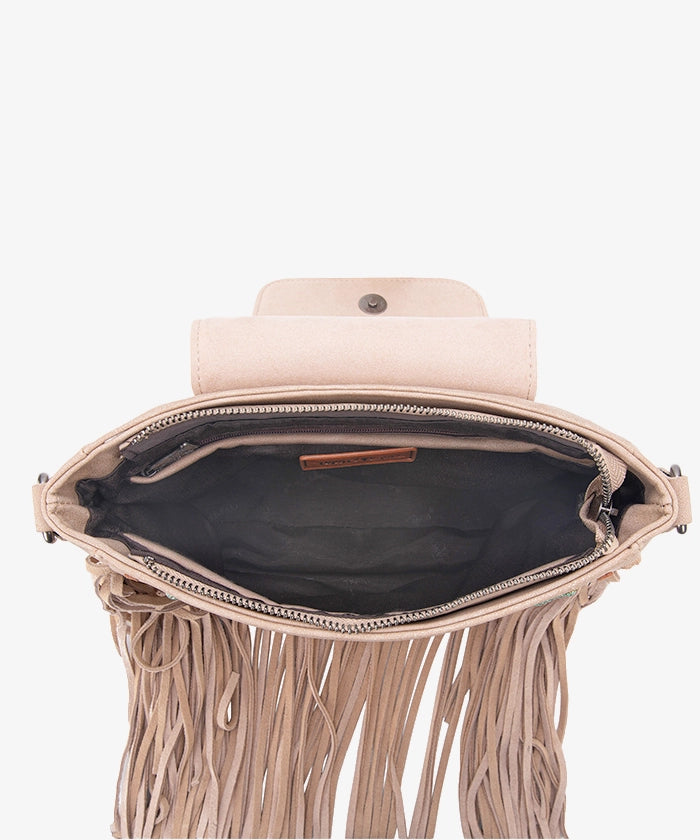Trinity Ranch Fringe Tooled Leather Crossbody Bag for Women - Stylish Western Boho Purse for Everyday Use, Travel & Country Music Festivals