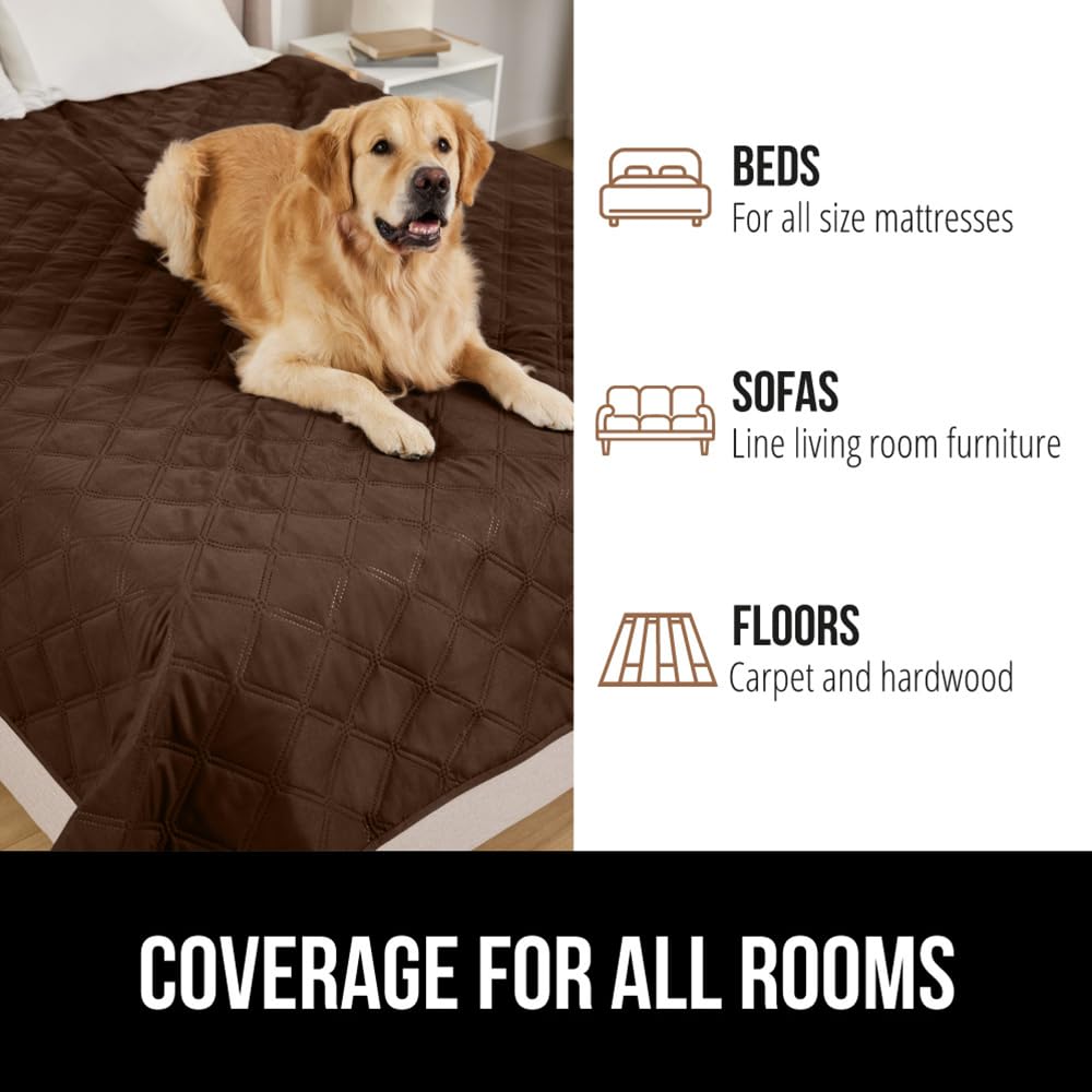 Gorilla Grip Waterproof Pet Blanket 52x82 - Dog Bed Cover for Sofa, Crate & Car - Tear Resistant for Cats & Dogs