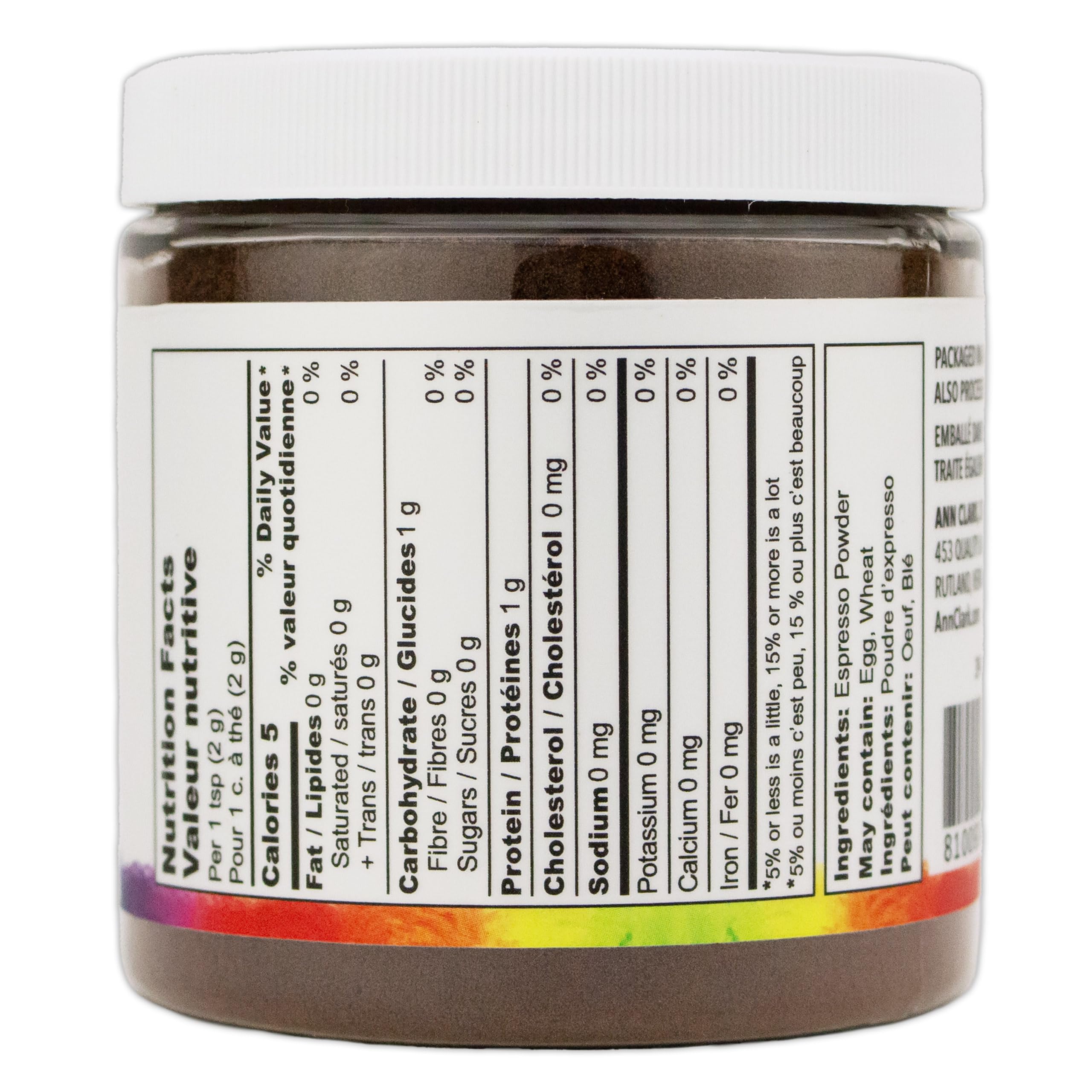 Ann Clark Premium Espresso Powder for Baking, Cooking & Spice Rubs - 71g (2.5oz) - Perfect for Chocolate Desserts, Coffee Rubs & Homemade Seasonings