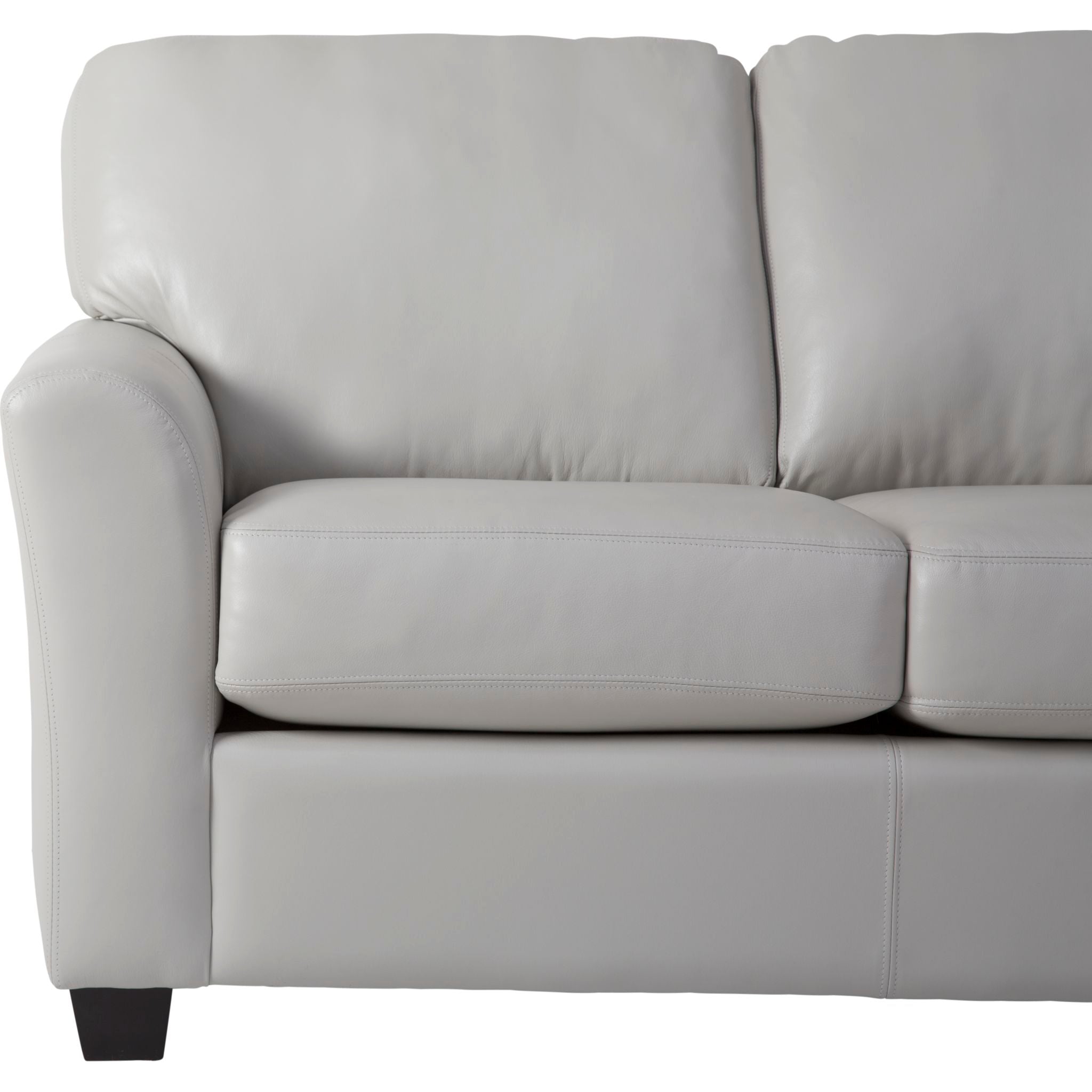 Alessandra Sofa - Modern Campania Dove Fabric Sectional Couch for Living Room, Lounge & Family Room Comfort