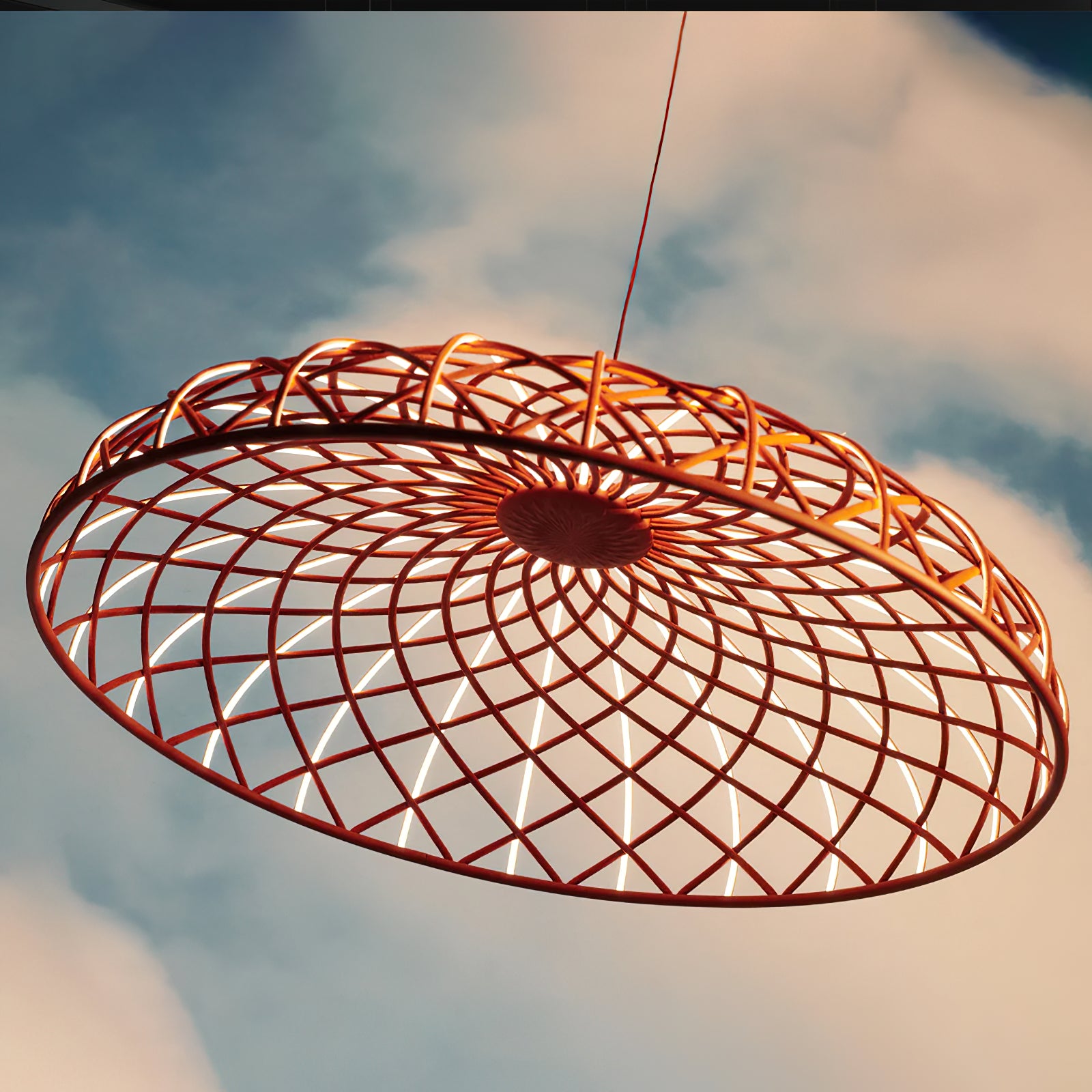 Braided Rope Round Pendant Light - Modern Farmhouse Ceiling Fixture for Kitchen, Dining Room & Bedroom Lighting