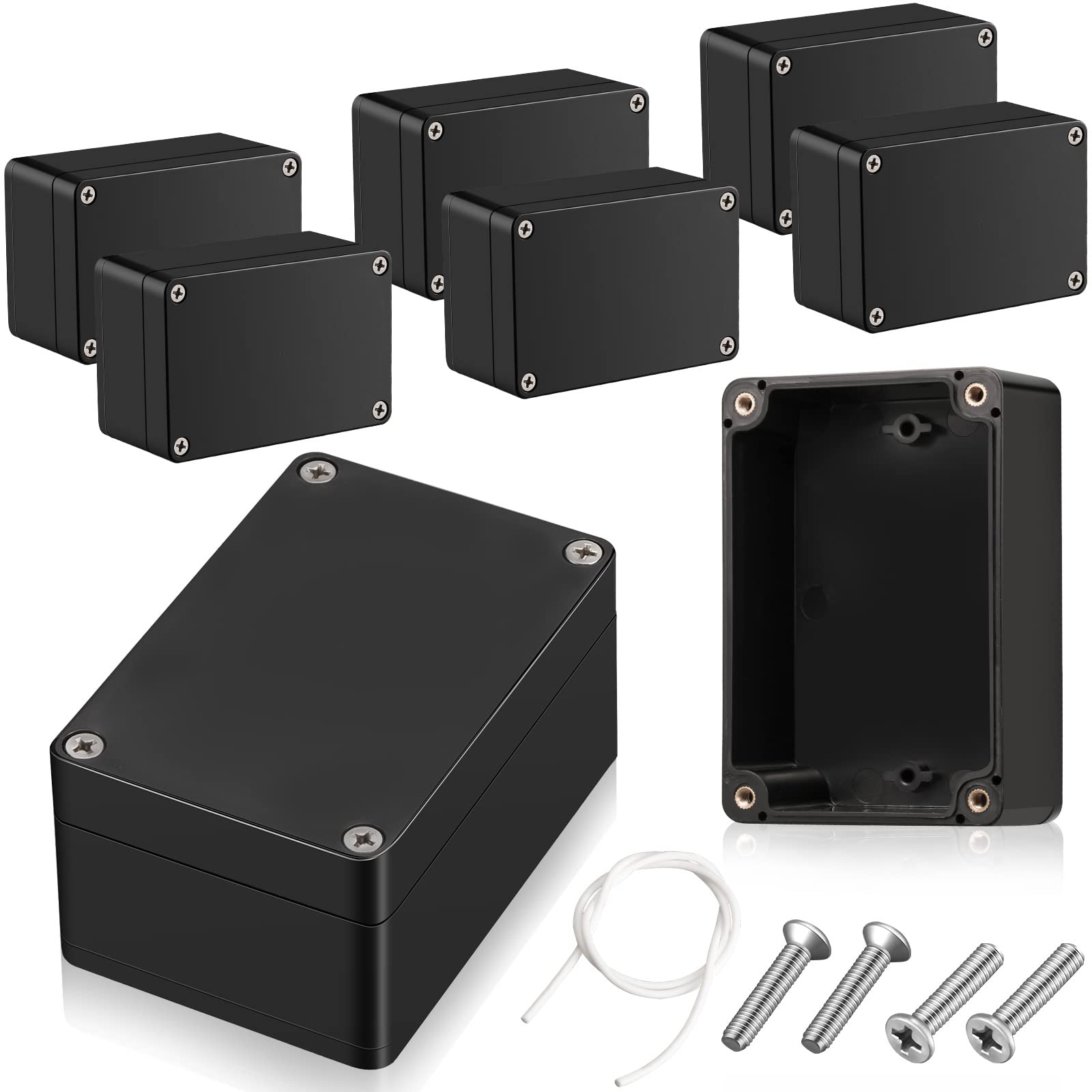 8-Piece Waterproof Electrical Junction Box Set - 3.94
